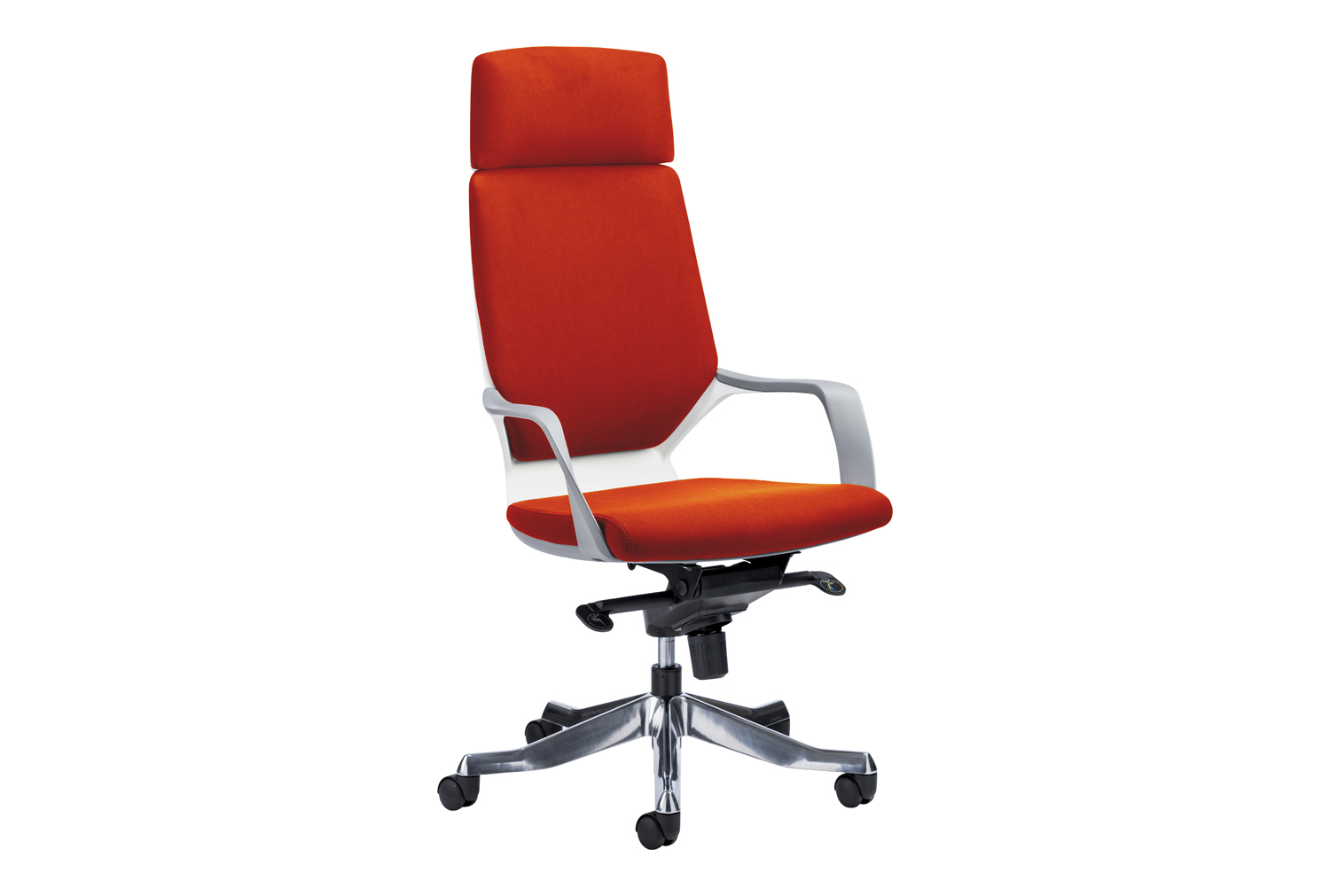 Zora High Back Fabric Executive Office Chair (Tabasco Orange), Fully Installed