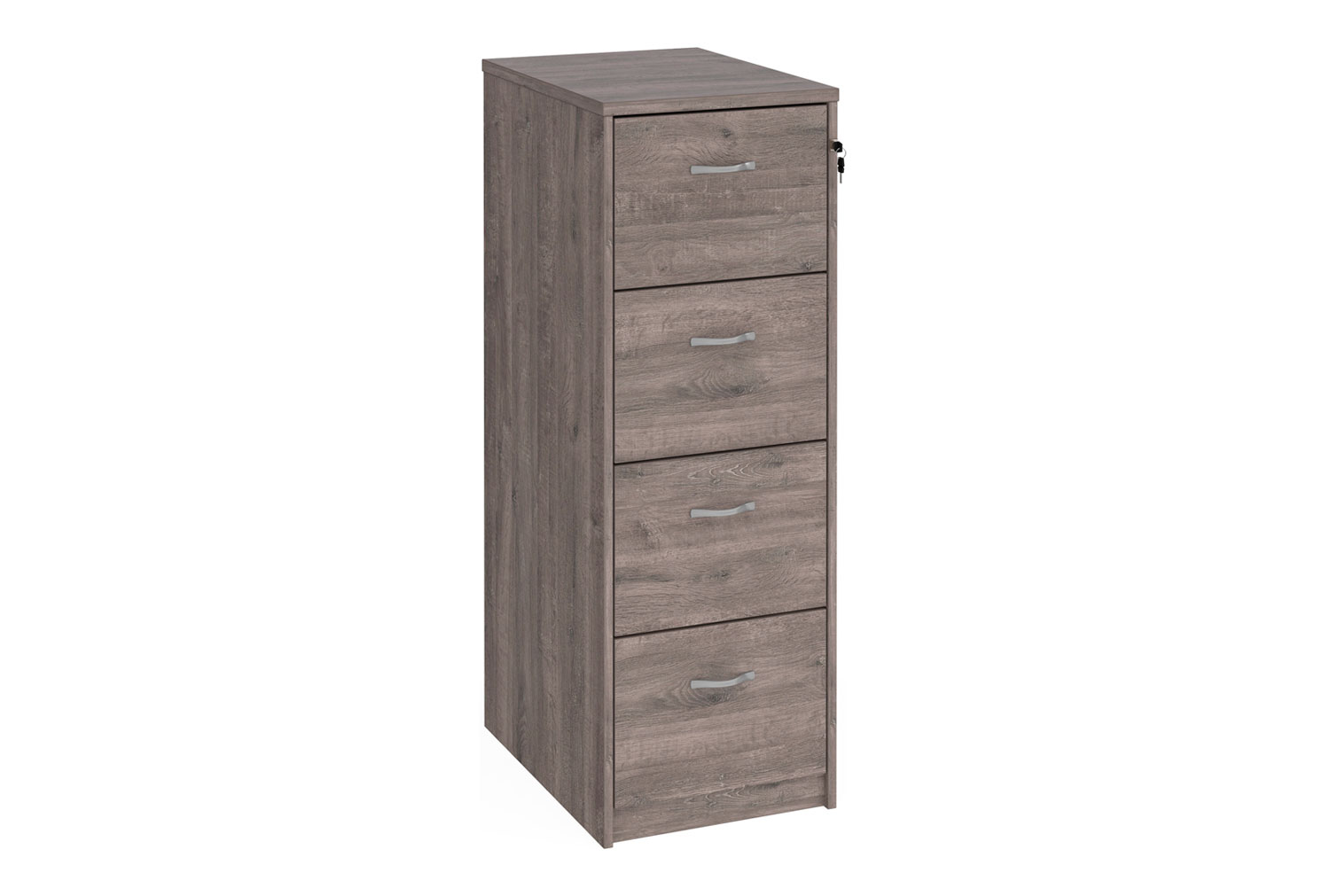 Tully Filing Cabinets, 4 Drawer - 48wx66dx136h (cm), Grey Oak, Fully Installed