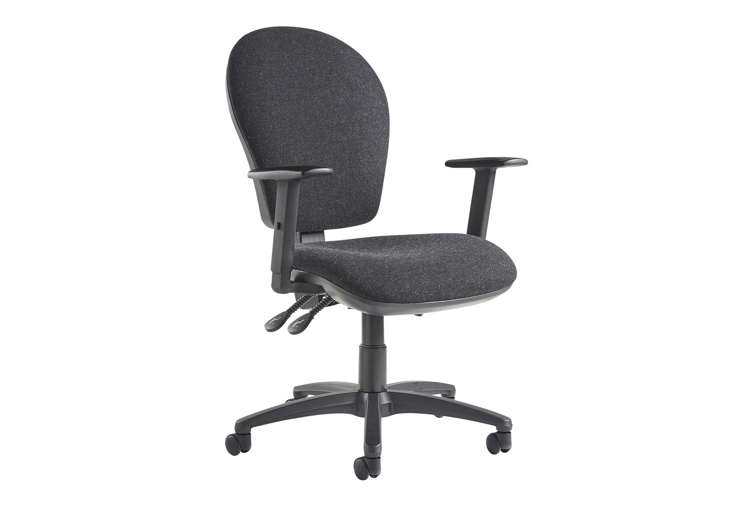 Castle Extra High Back Operator Office Chair With Adjustable Arms, Havana