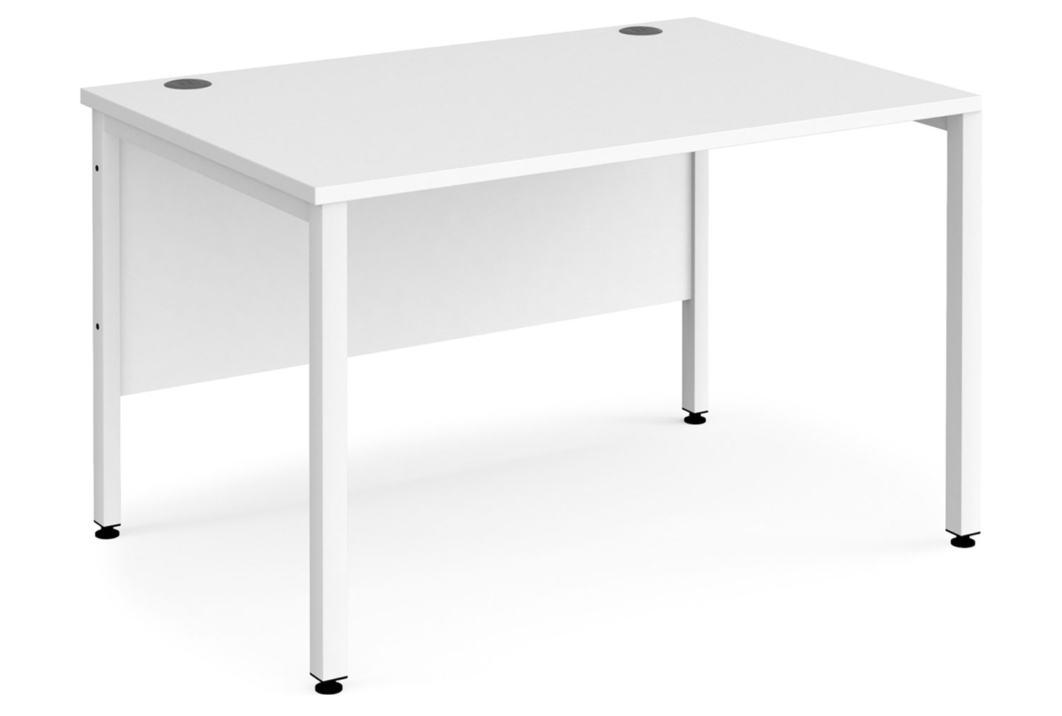 All White Premium Bench Rectangular Office Desks, 120wx80dx73h (cm), Fully Installed