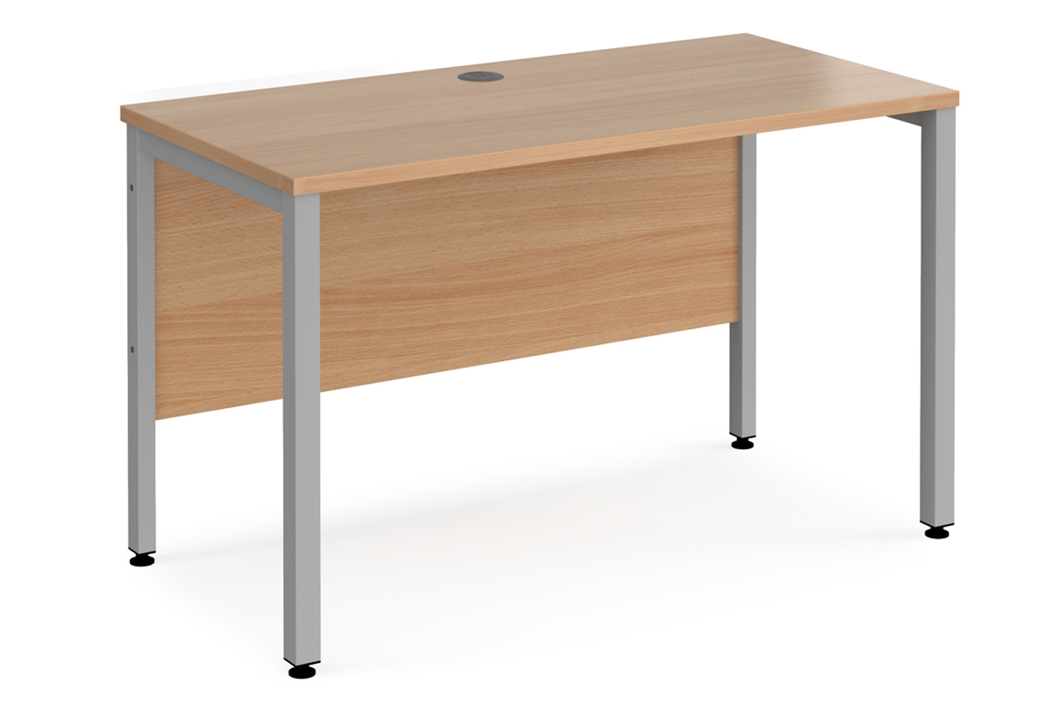 Value Line Deluxe Bench Narrow Rectangular Office Desks (Silver Legs), 120w60dx73h (cm), Beech