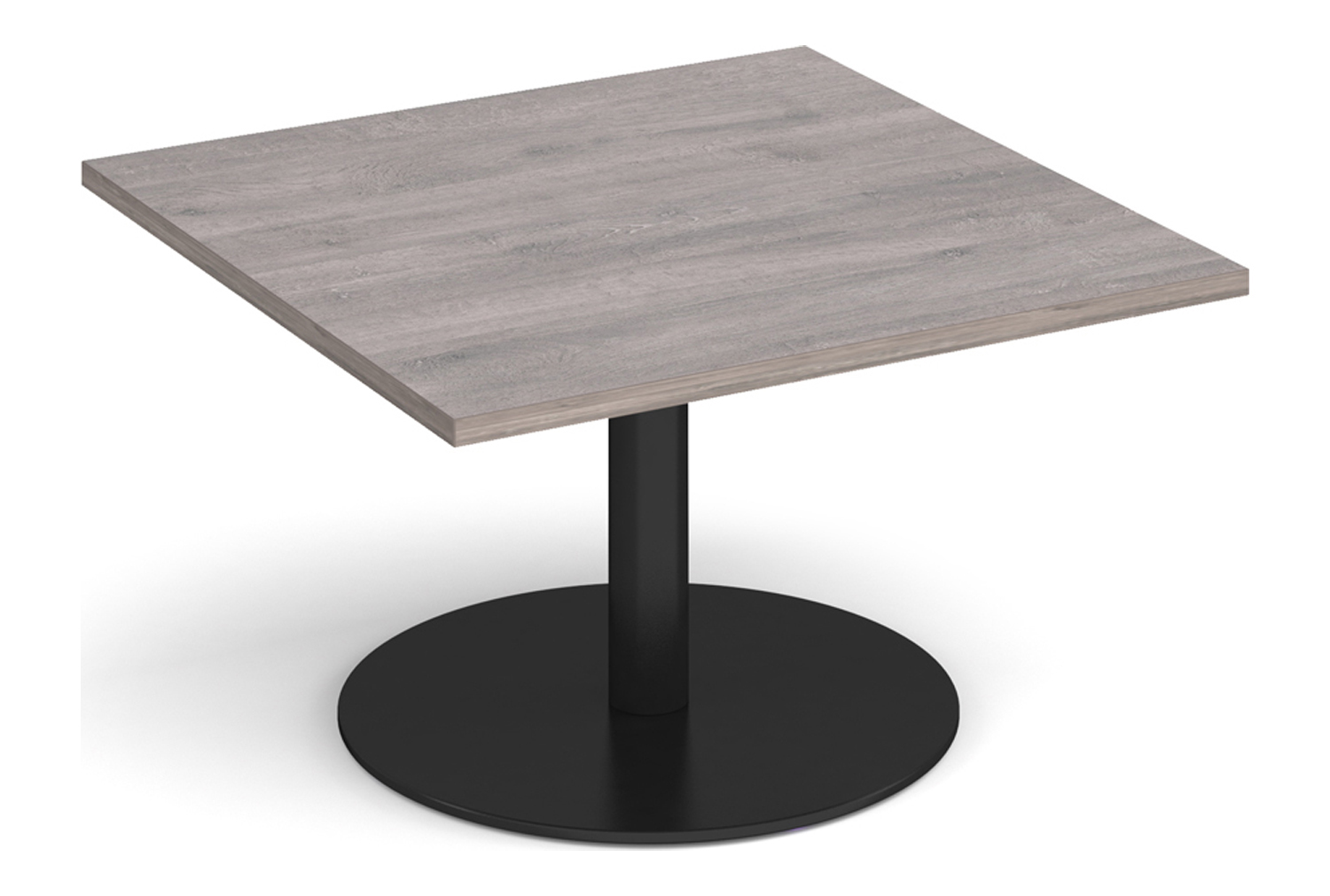 Carducci Square Coffee Table, Black Frame, Grey Oak