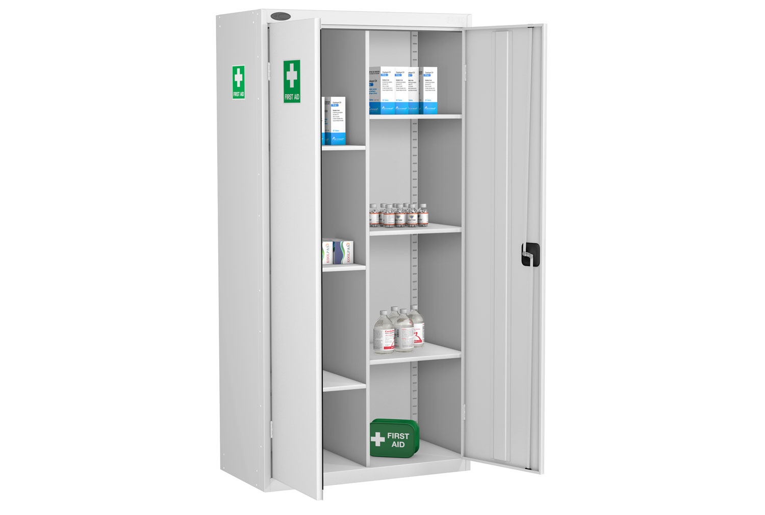 Probe Medical Cupboard With 8 Compartments, White