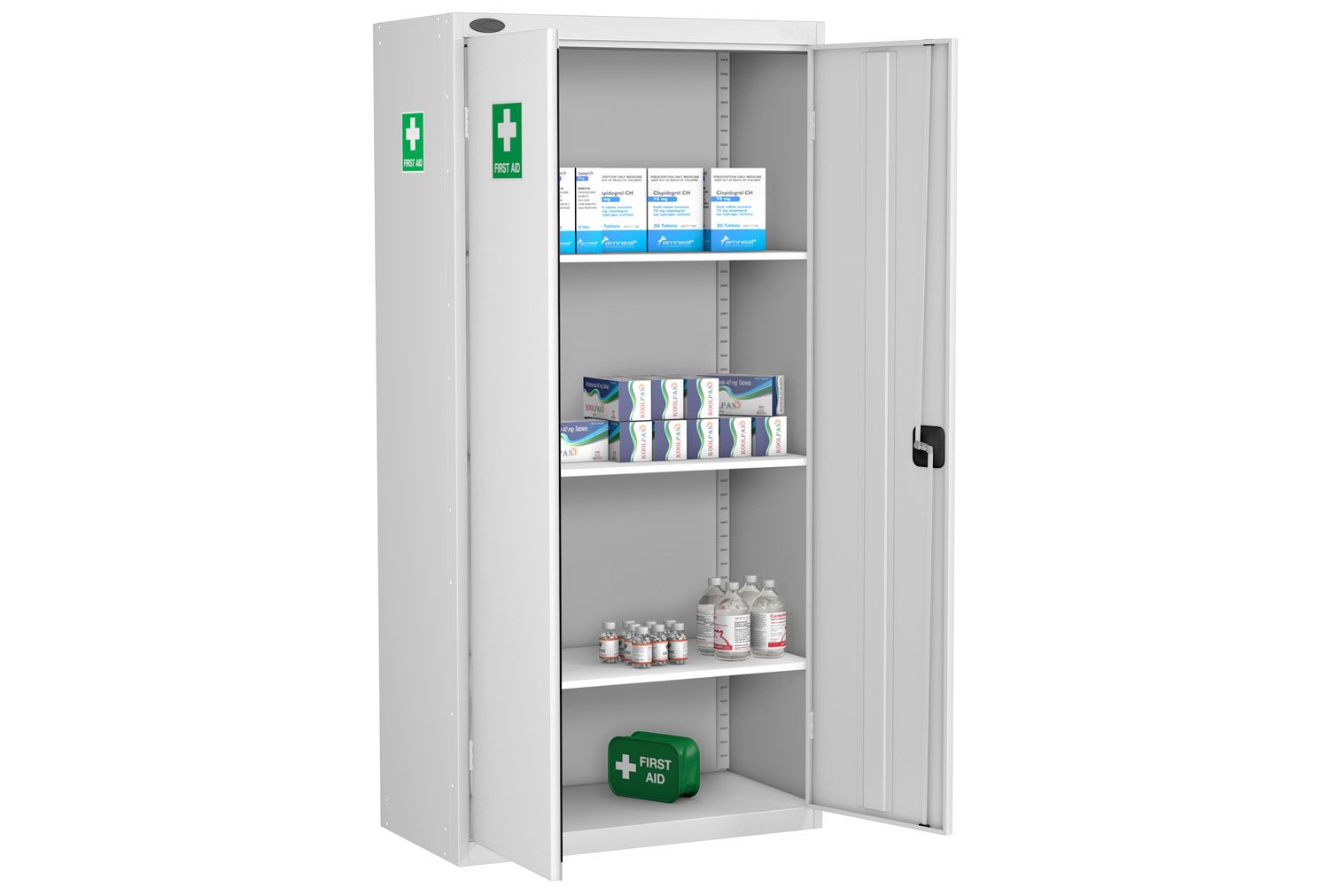 Probe Medical Cabinets, 3 Shelf - 92wx46dx178h (cm), White