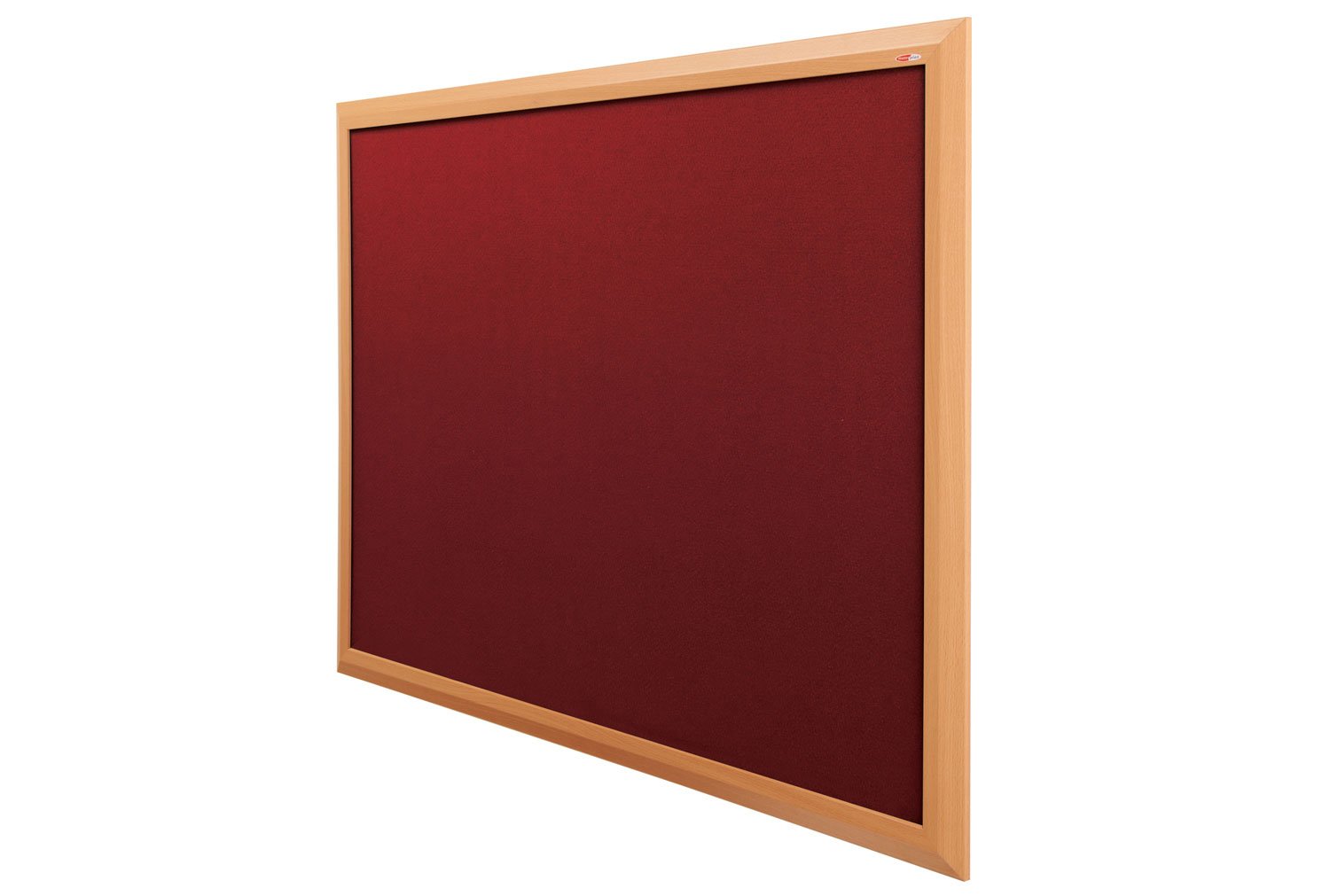 Eco Friendly Premier Noticeboards With Beech Frame, 150wx120h (cm), Burgundy