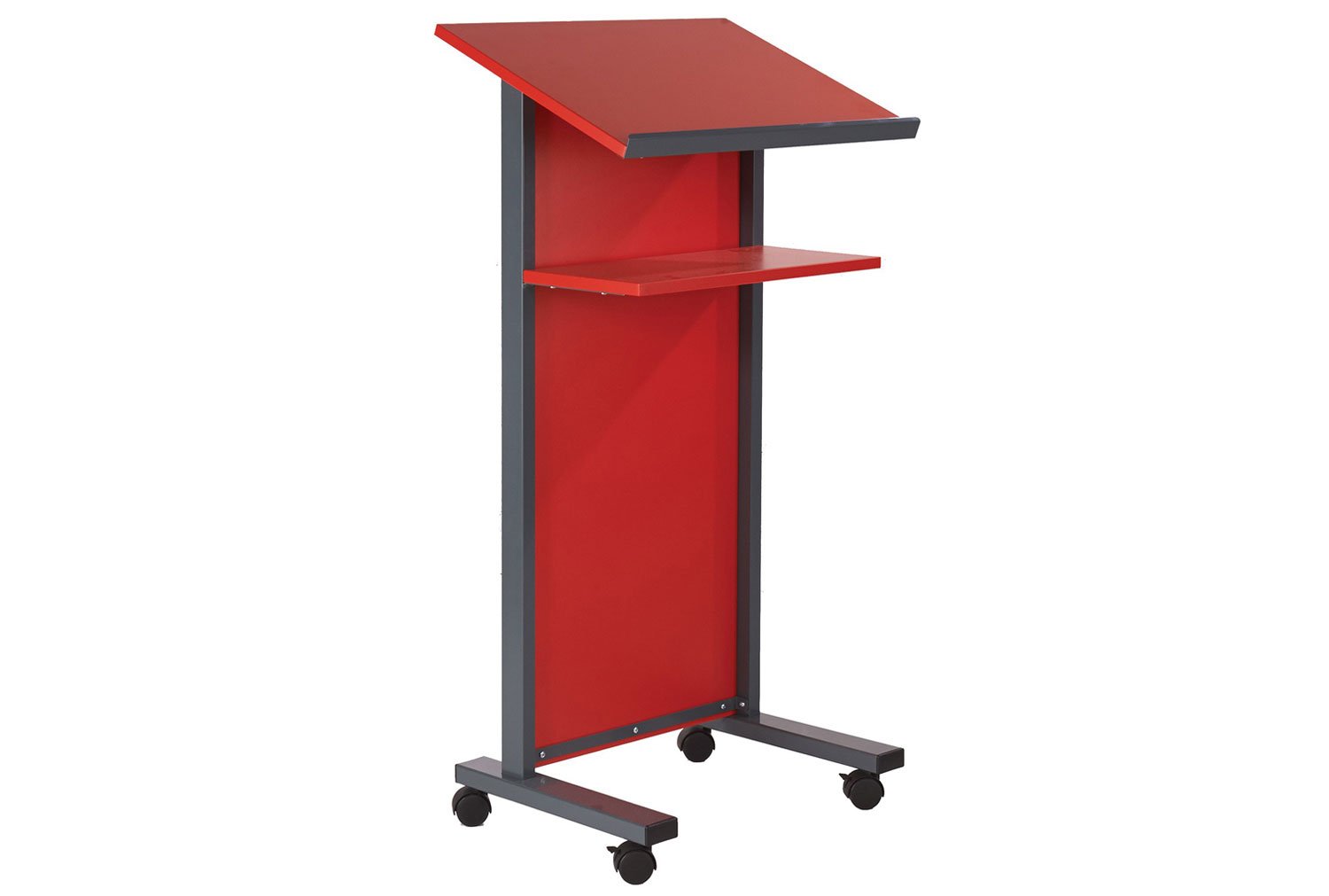 Coloured Panel Front Lectern, Red