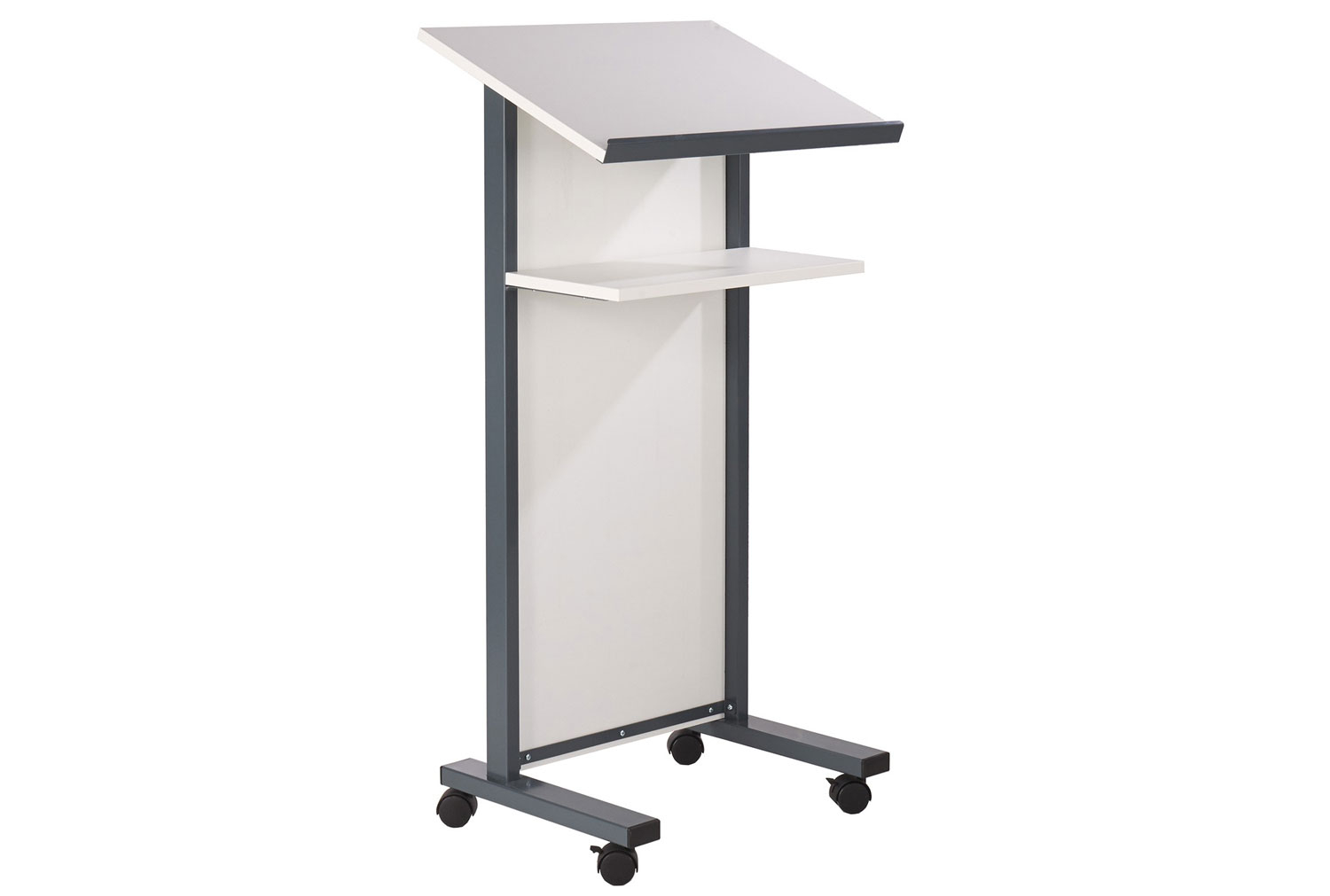 Coloured Panel Front Lectern, White