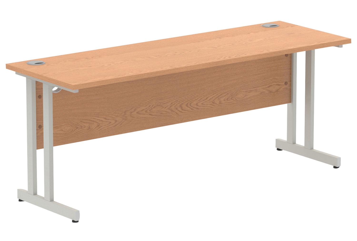 Vitali C-Leg Narrow Rectangular Desk (Silver Legs)