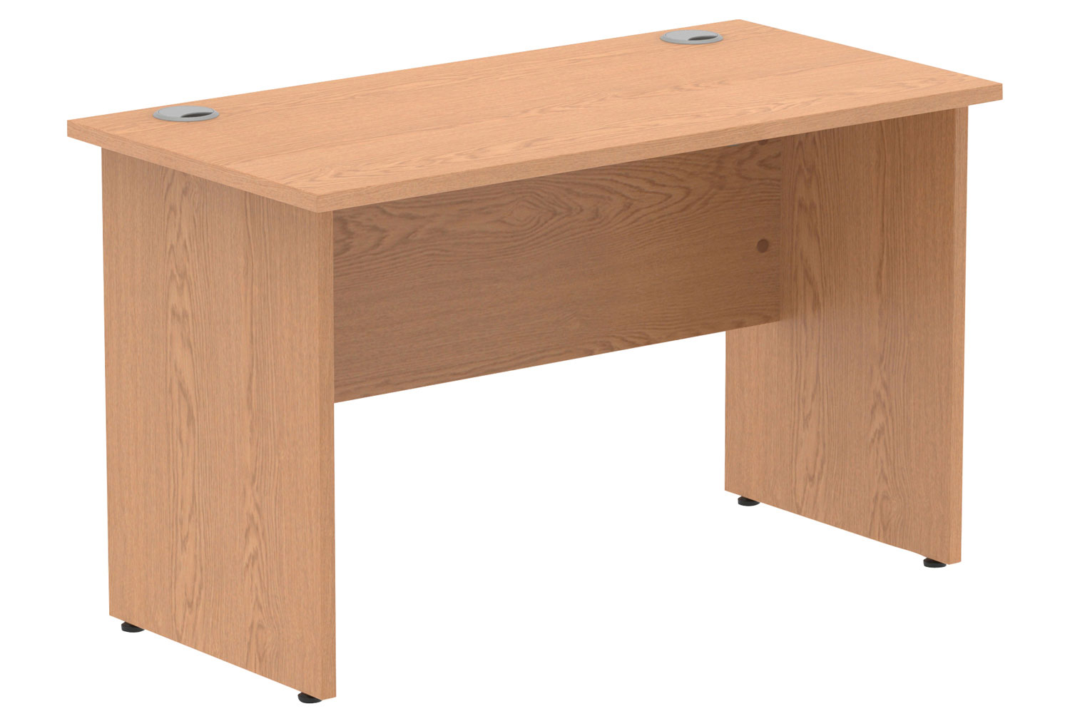Vitali Panel End Narrow Rectangular Office Desk, 120w60dx73h (cm), Oak