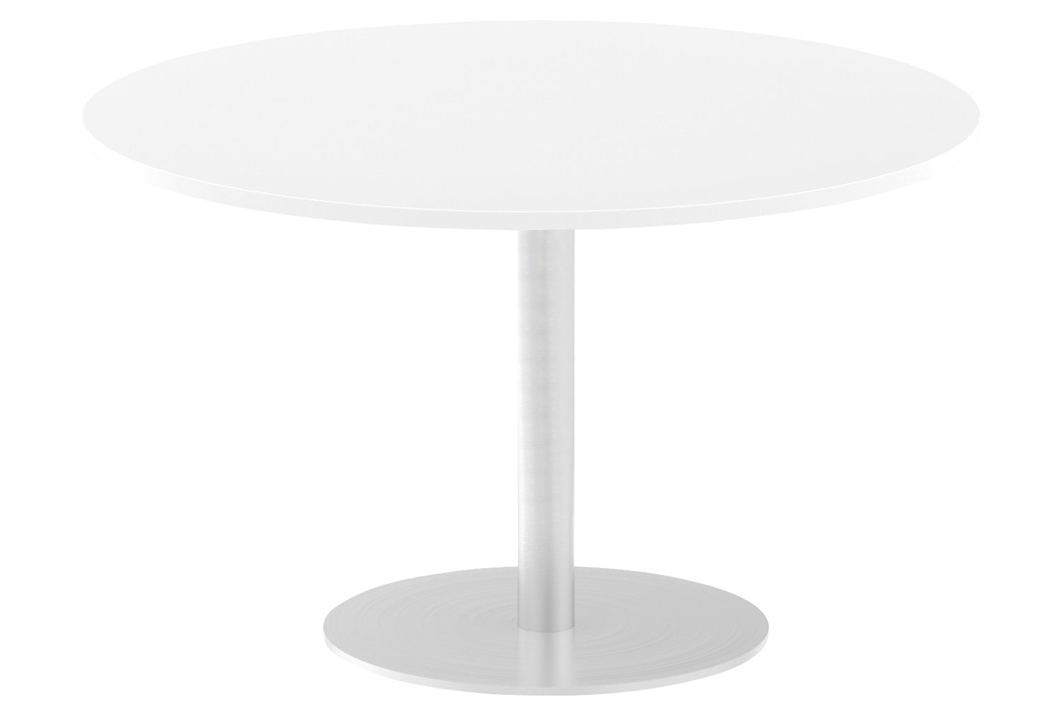 Vitali Radial Base Circular Dining Table, 100diax73h (cm), White, Express Delivery