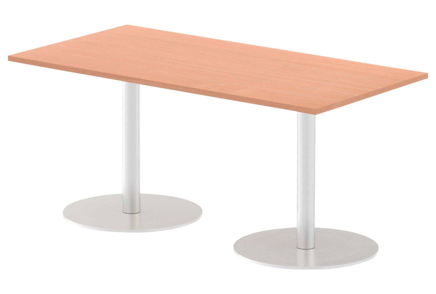 Vitali Radial Base Rectangular Dining Table, 140wx80dx73h (cm), Beech