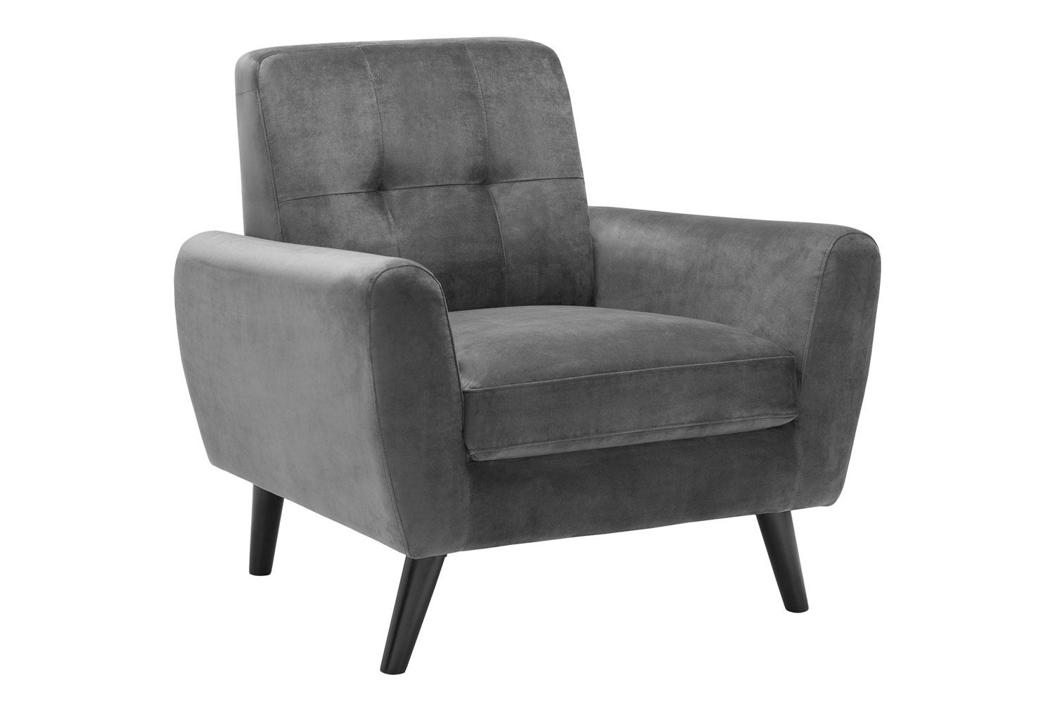 Connelly Armchair, Grey Velvet