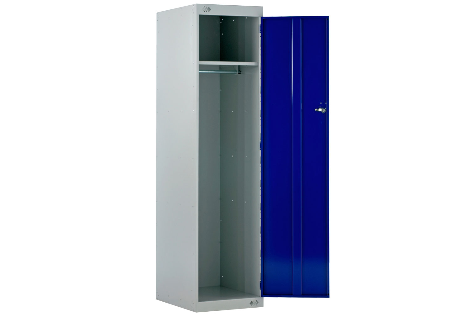 Economy Police Standard Lockers, 60wx60dx180h (cm), Hasp Lock, Blue Doors