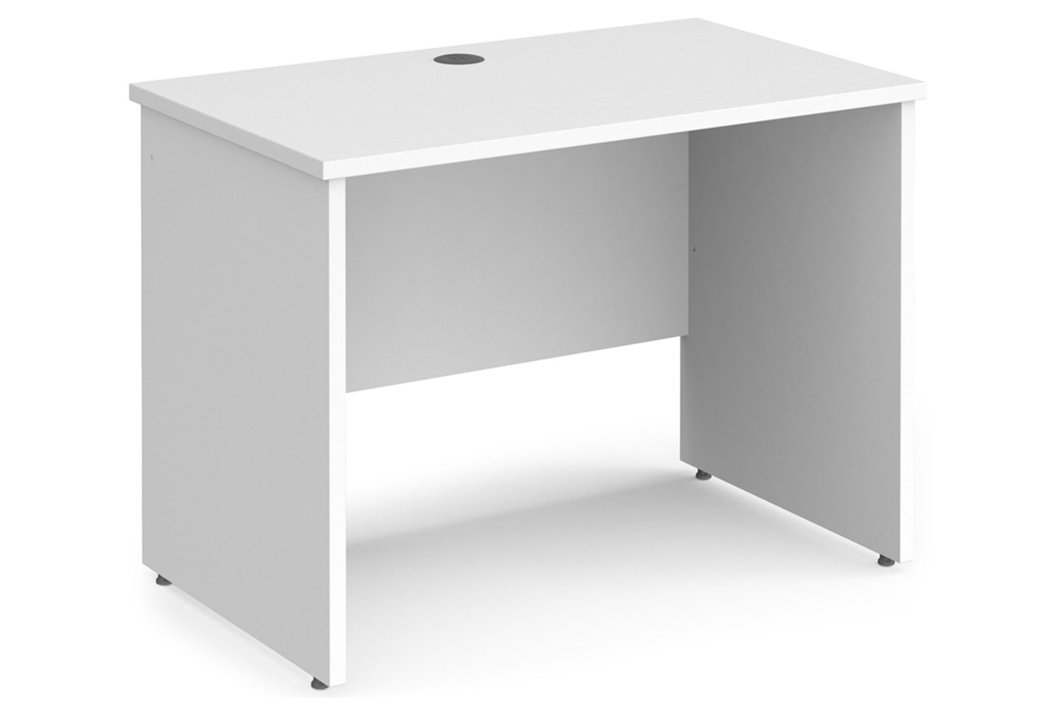 All White Premium Panel End Narrow Rectangular Office Desk, 100wx60dx73h (cm), Express Delivery