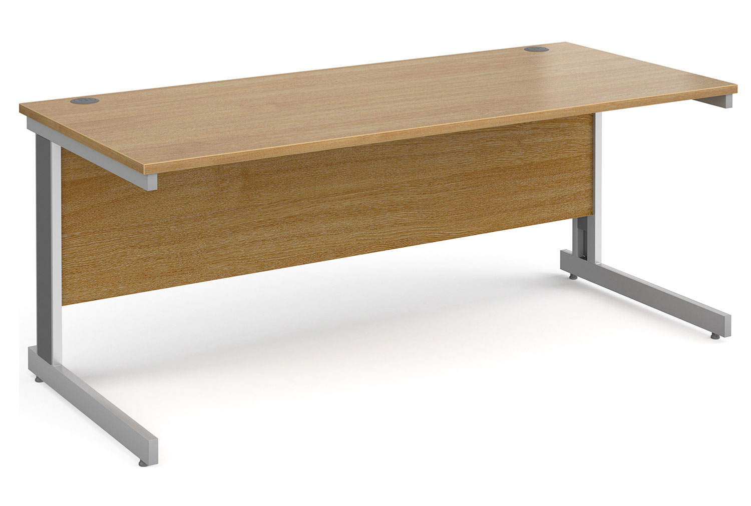 Tully Deluxe Rectangular Office Desk, 180wx80dx73h (cm), Oak, Fully Installed