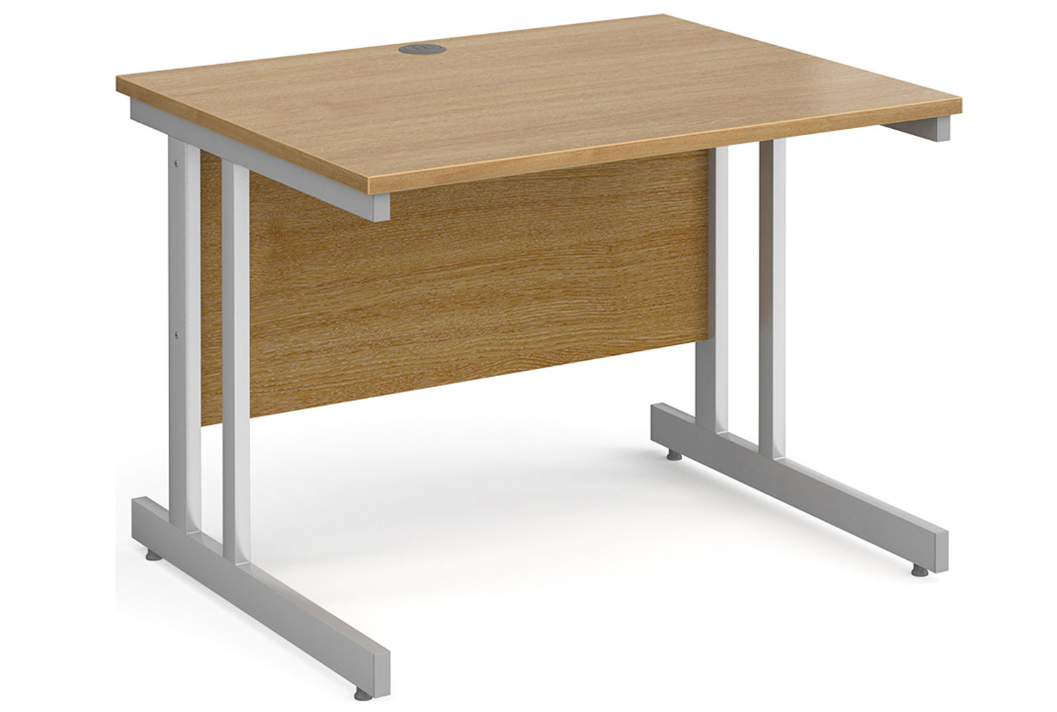 Tully II Rectangular Office Desk, 100wx80dx73h (cm), Oak