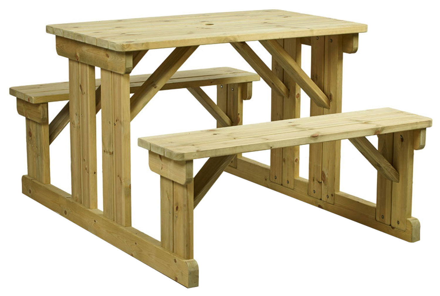Qty 2 - Nyora Picnic Table, 6 Seater