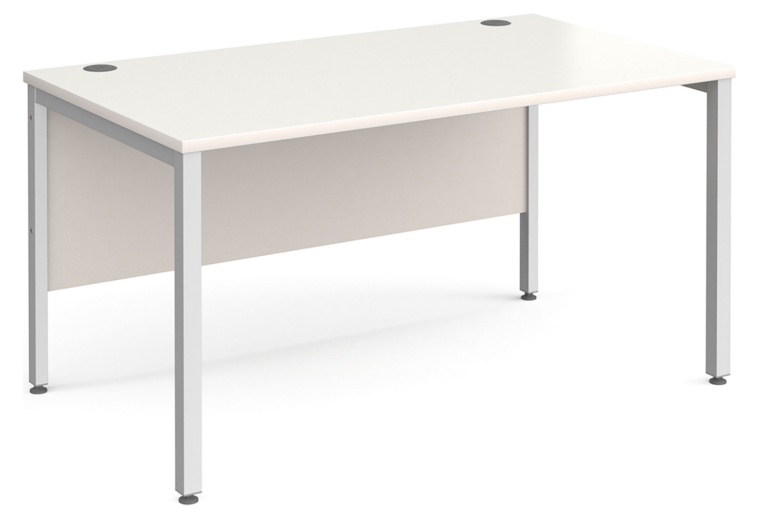 All White Bench Rectangular Office Desk, 140wx80dx73h (cm), Express Delivery