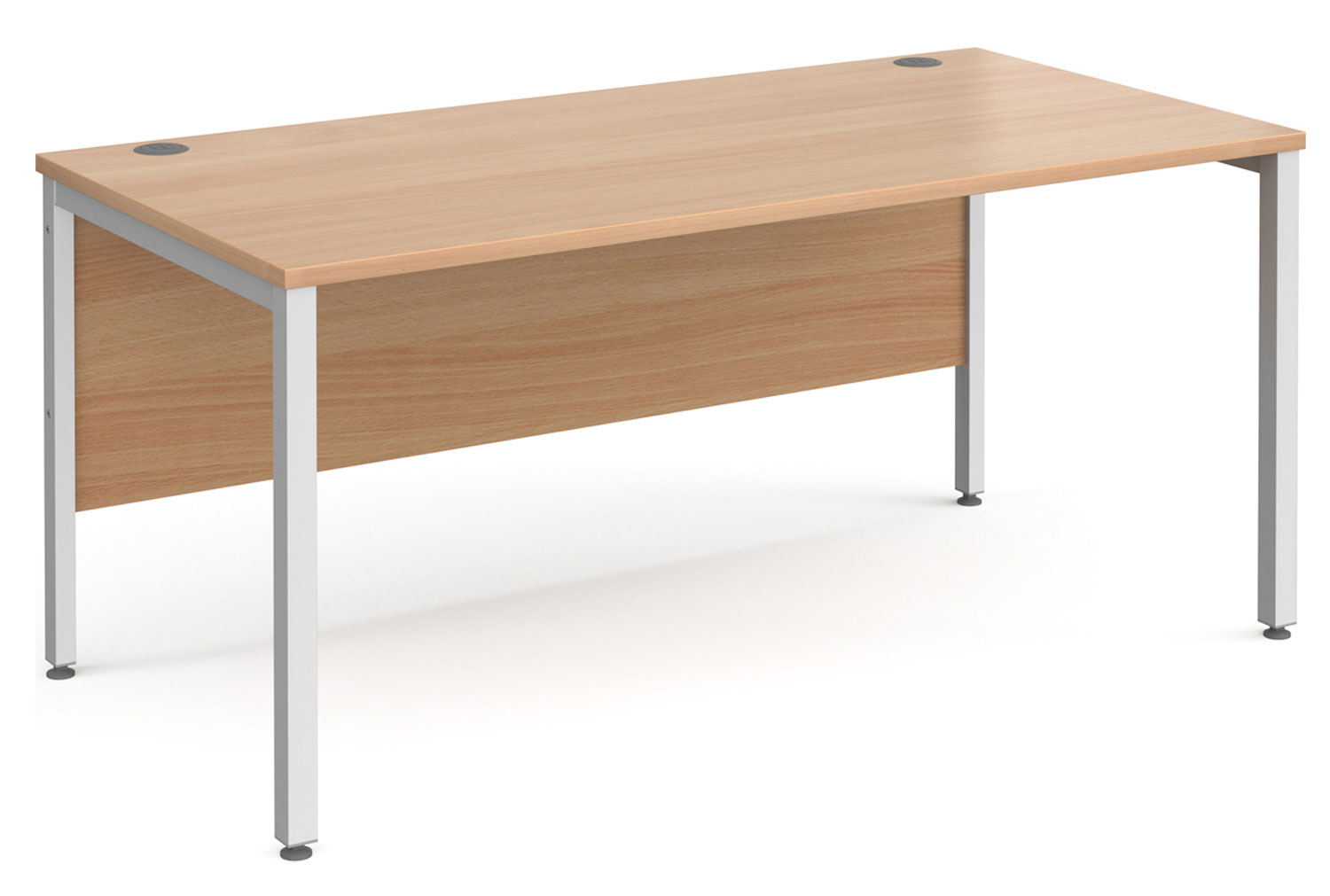 Tully Bench Rectangular Office Desk 160wx80dx73h (cm), Beech, Fully Installed