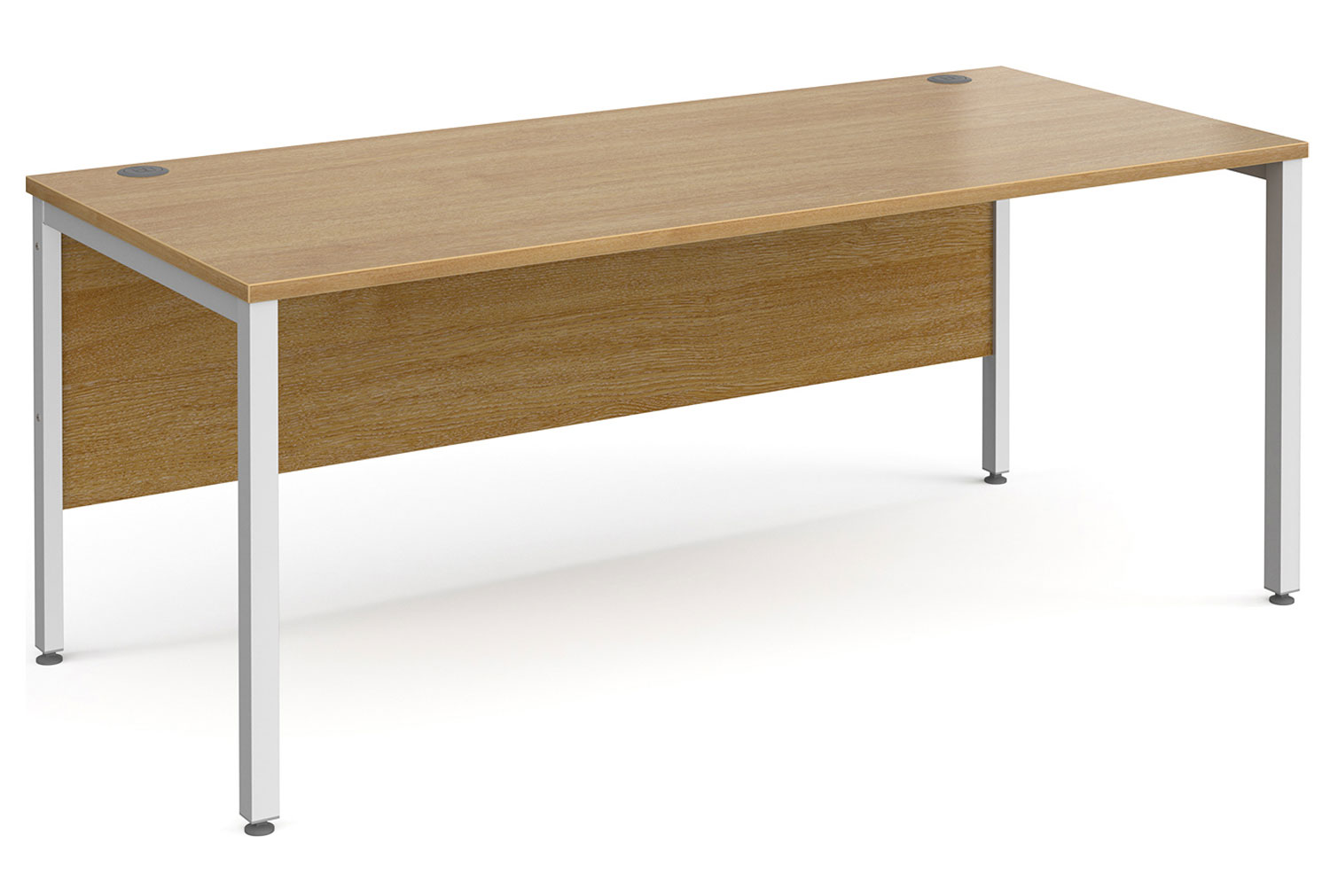 Tully Bench Rectangular Office Desk 180wx80dx73h (cm), Oak, Fully Installed