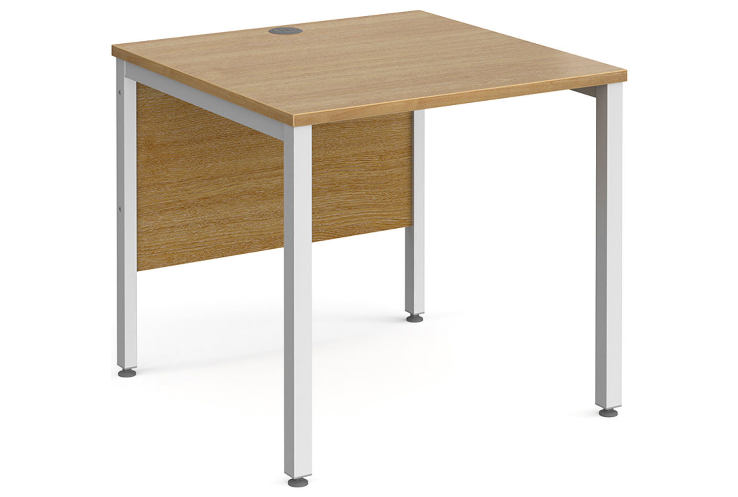Tully Bench Rectangular Office Desk 80wx80dx73h (cm), Oak