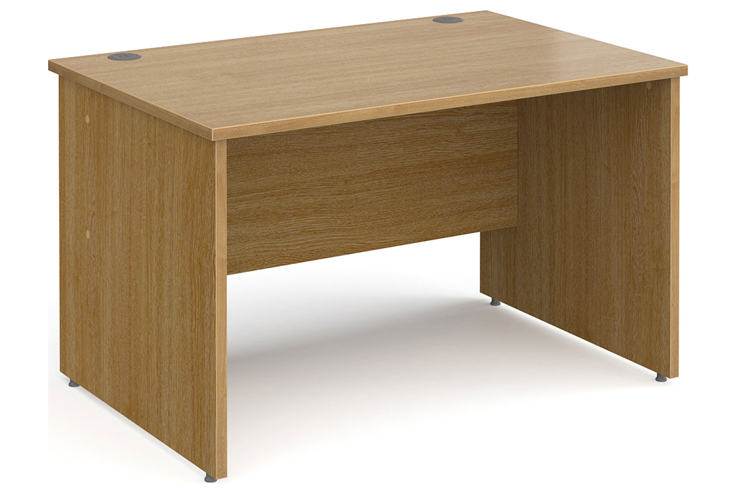 Tully Panel End Rectangular Office Desk, 120wx80dx73h (cm), Oak, Express Delivery