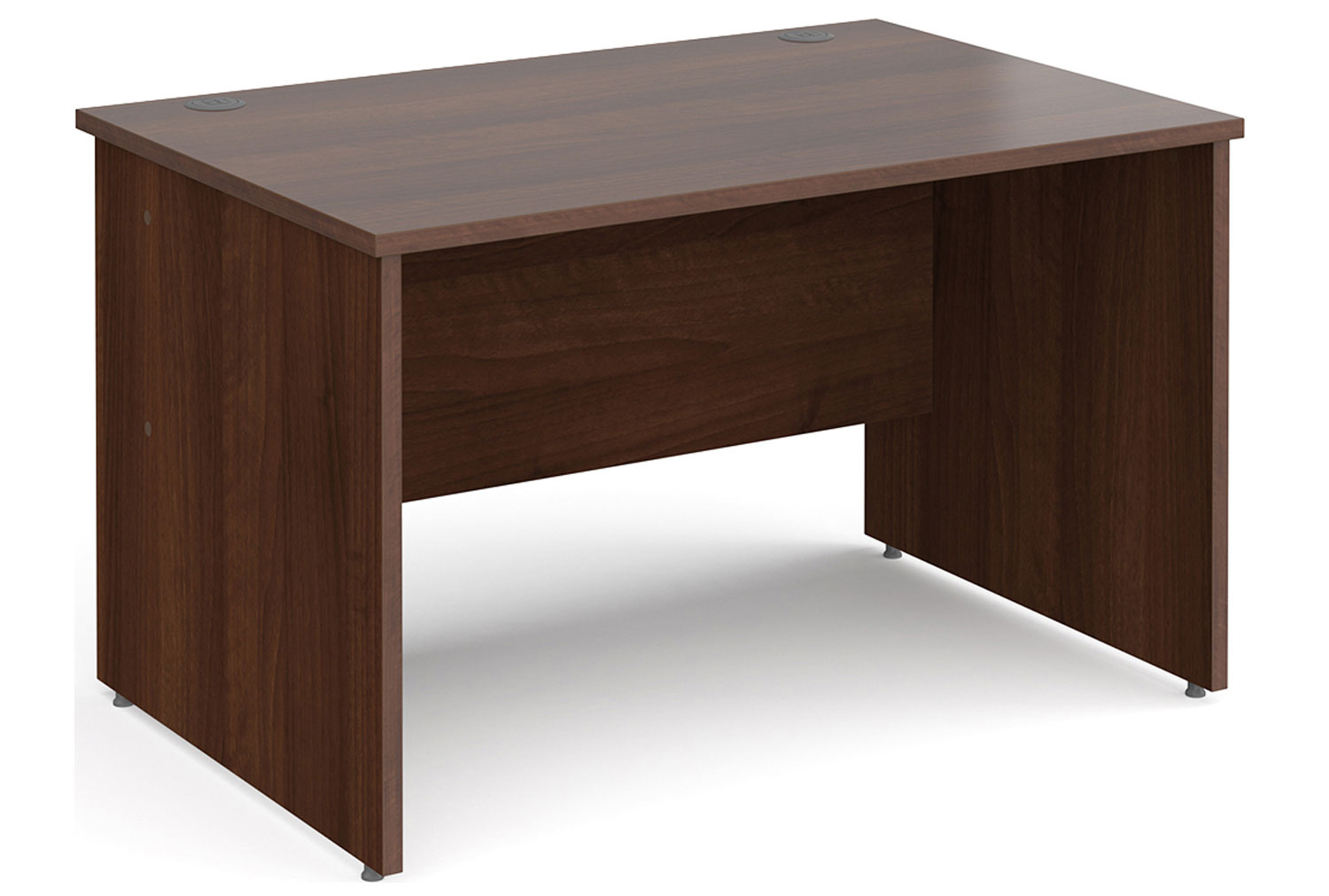 Tully Panel End Rectangular Office Desk, 120wx80dx73h (cm), Walnut, Express Delivery