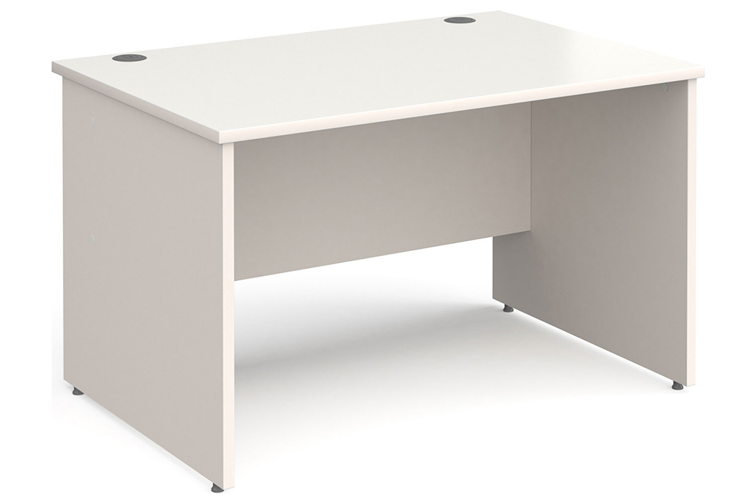 All White Panel End Rectangular Office Desk, 120wx80dx73h (cm), Express Delivery
