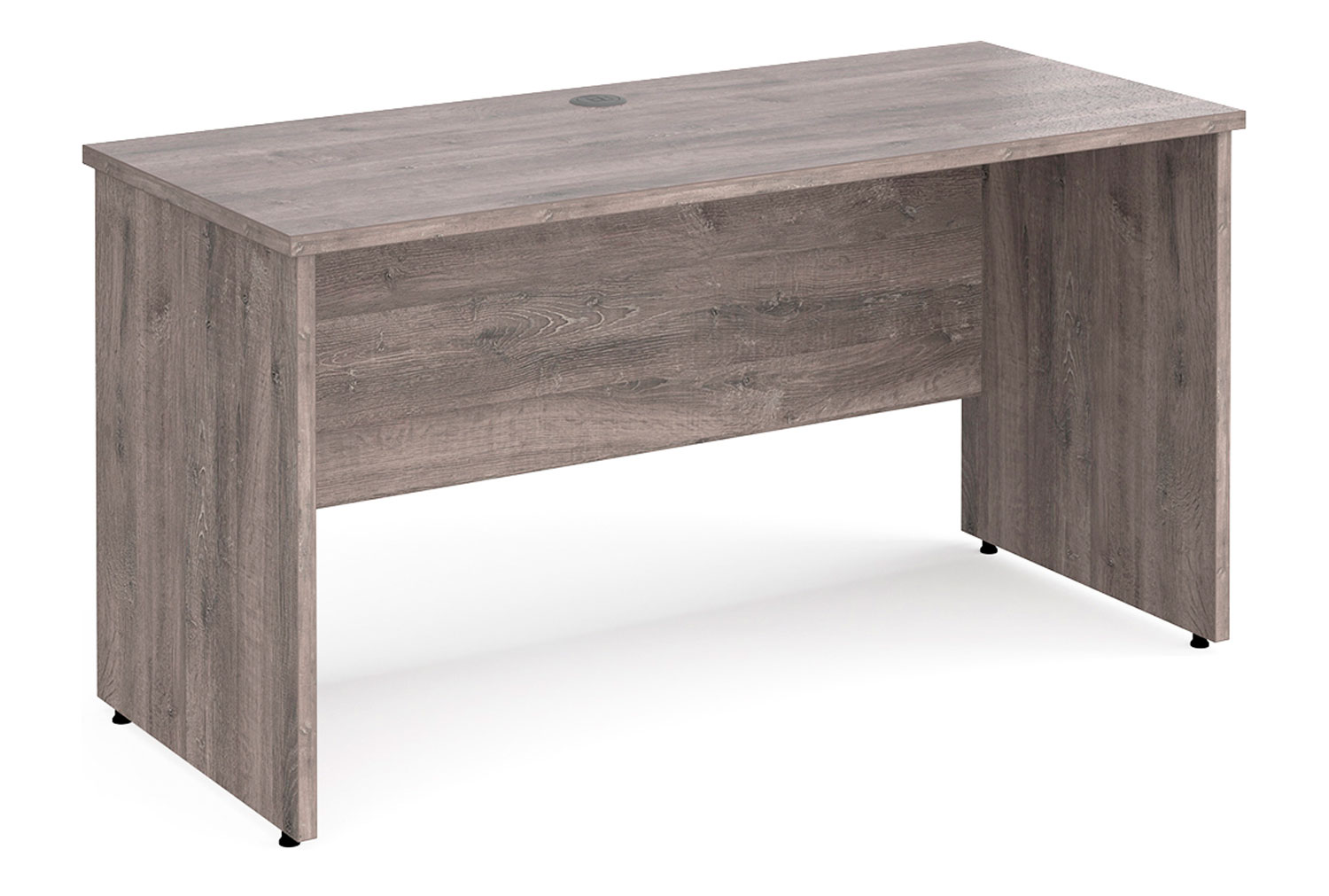 All Grey Oak Panel End Narrow Rectangular Desk