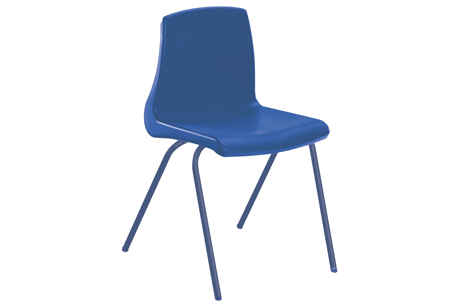 Qty 13 - Metalliform NP Classroom Chairs Colour Edition, 8-11 Years - 36wx32dx38h (cm), Soft Blue Frame, Blue