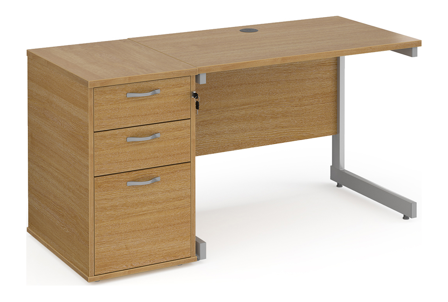 Tully I Office Desk Bundle Deal 4, 100wx60dx73h (cm), Oak