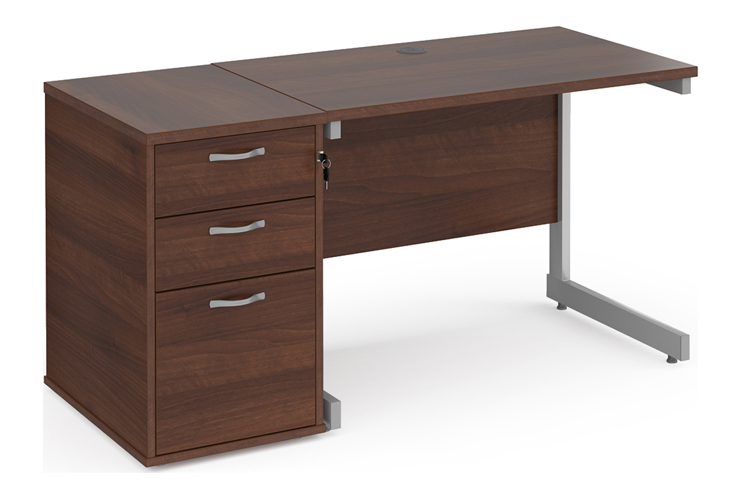 All Walnut Office Desk Bundle Deal 4, 100wx60dx73h (cm)
