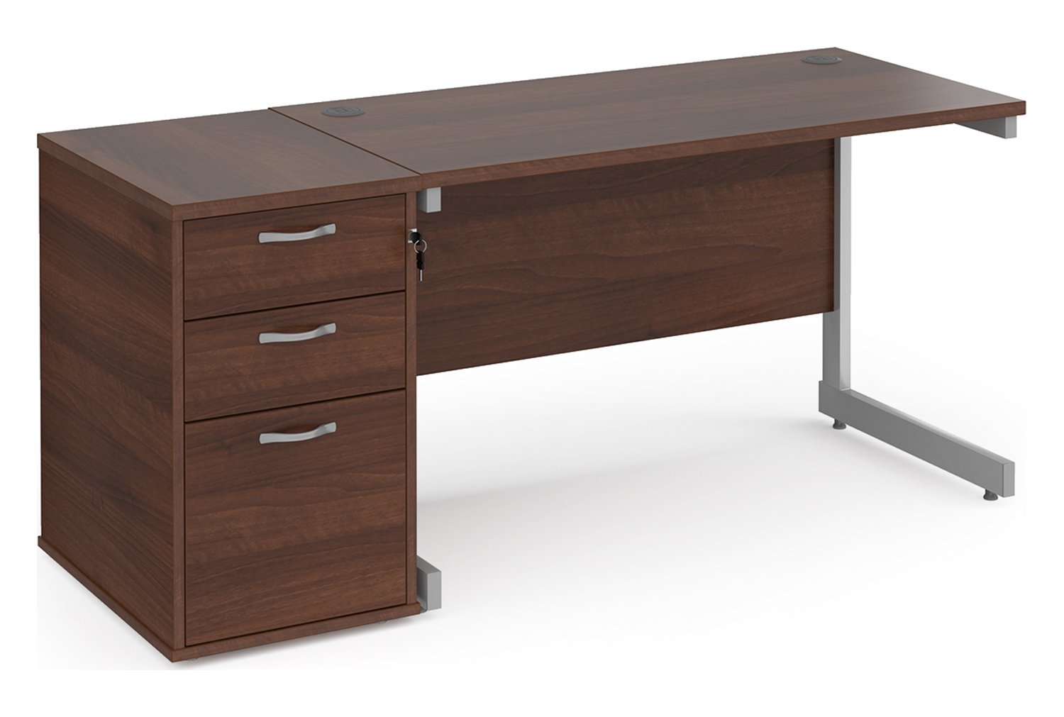 All Walnut Office Desk Bundle Deal 4, 120w60dx73h (cm)