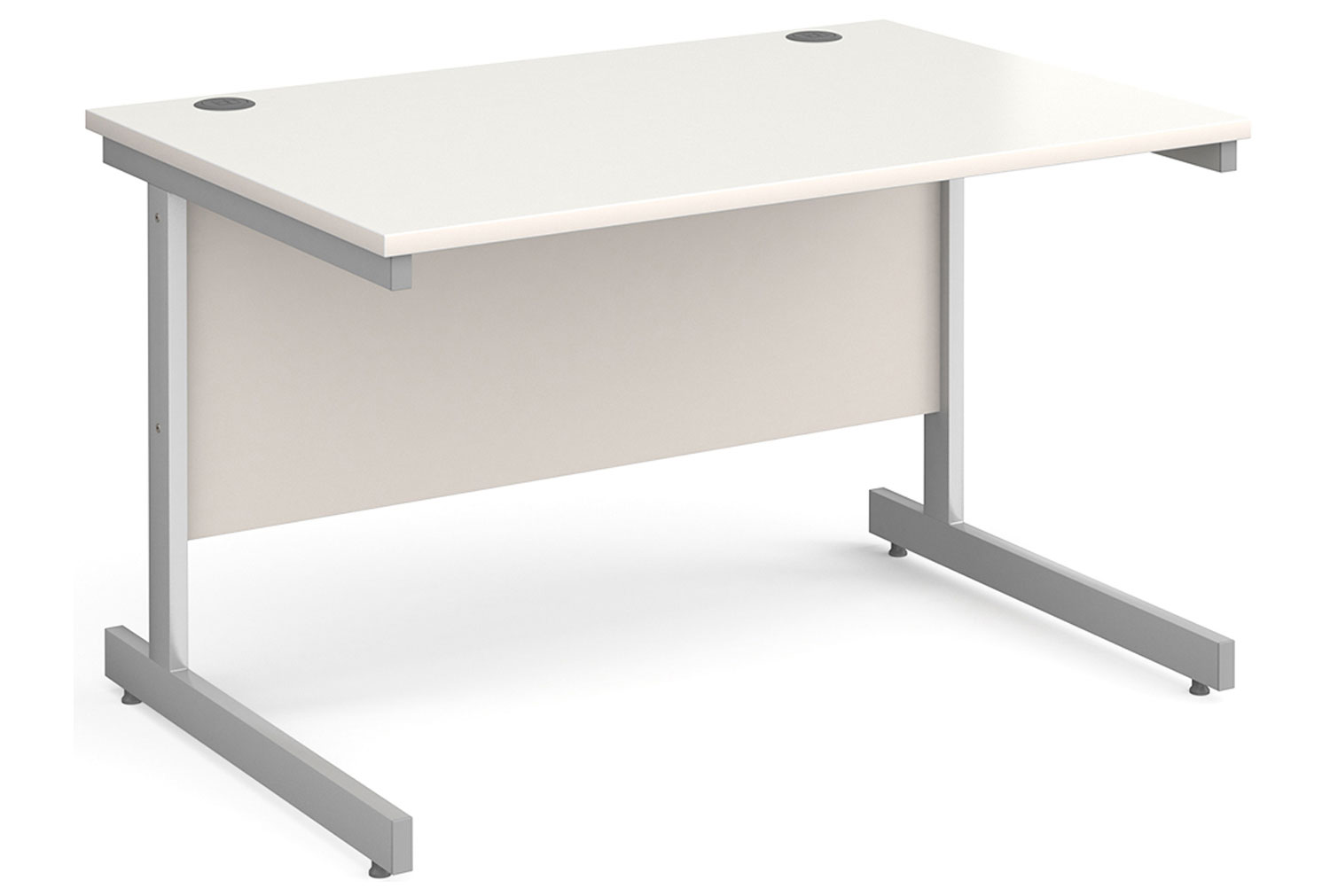 Thrifty Next-Day Rectangular Office Desk White, 120wx80dx73h (cm), Express Delivery
