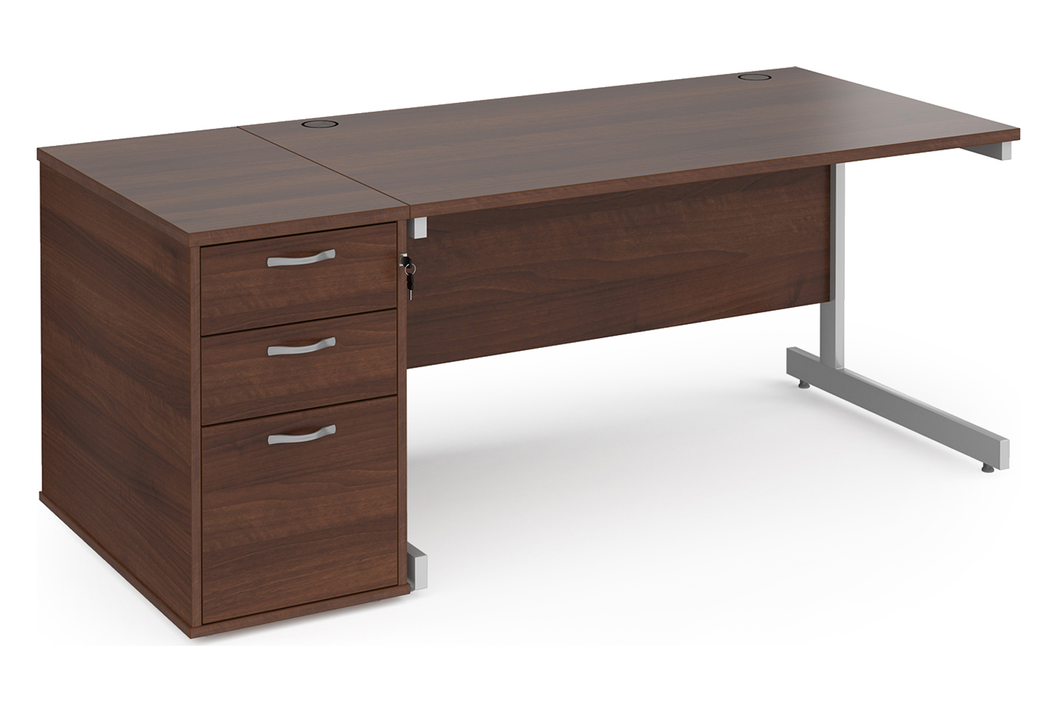 Tully I Office Desk Bundle Deal 5, 140wx80dx73h (cm), Walnut