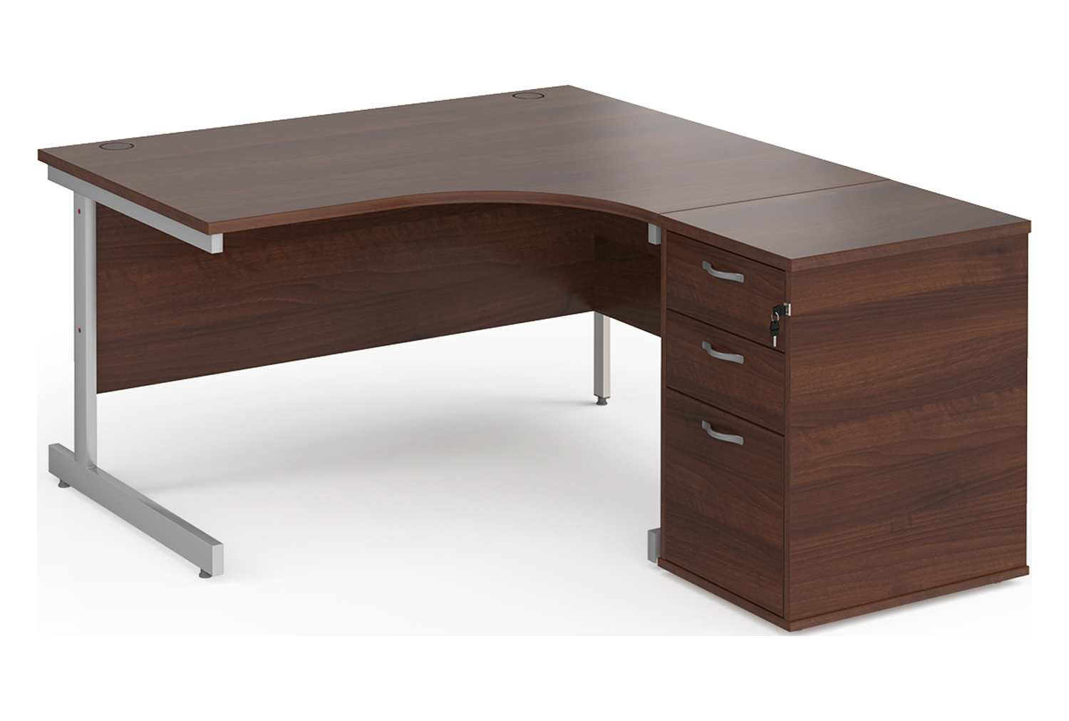 All Walnut Office Desk Bundle Deal 14, 140wx120/80dx73h (cm)