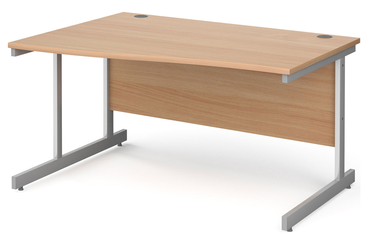Tully I Left Hand Wave Office Desk, 140wx99/80dx73h (cm), Beech, Express Delivery