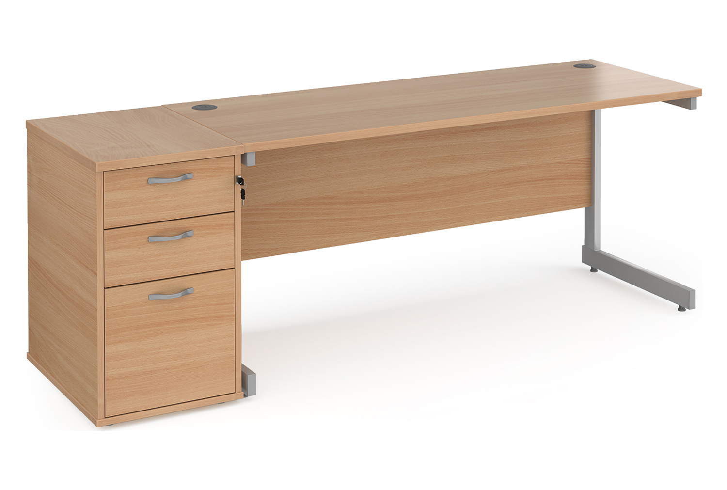Tully I Office Desk Bundle Deal 4, 160wx60dx73h (cm), Beech, Fully Installed