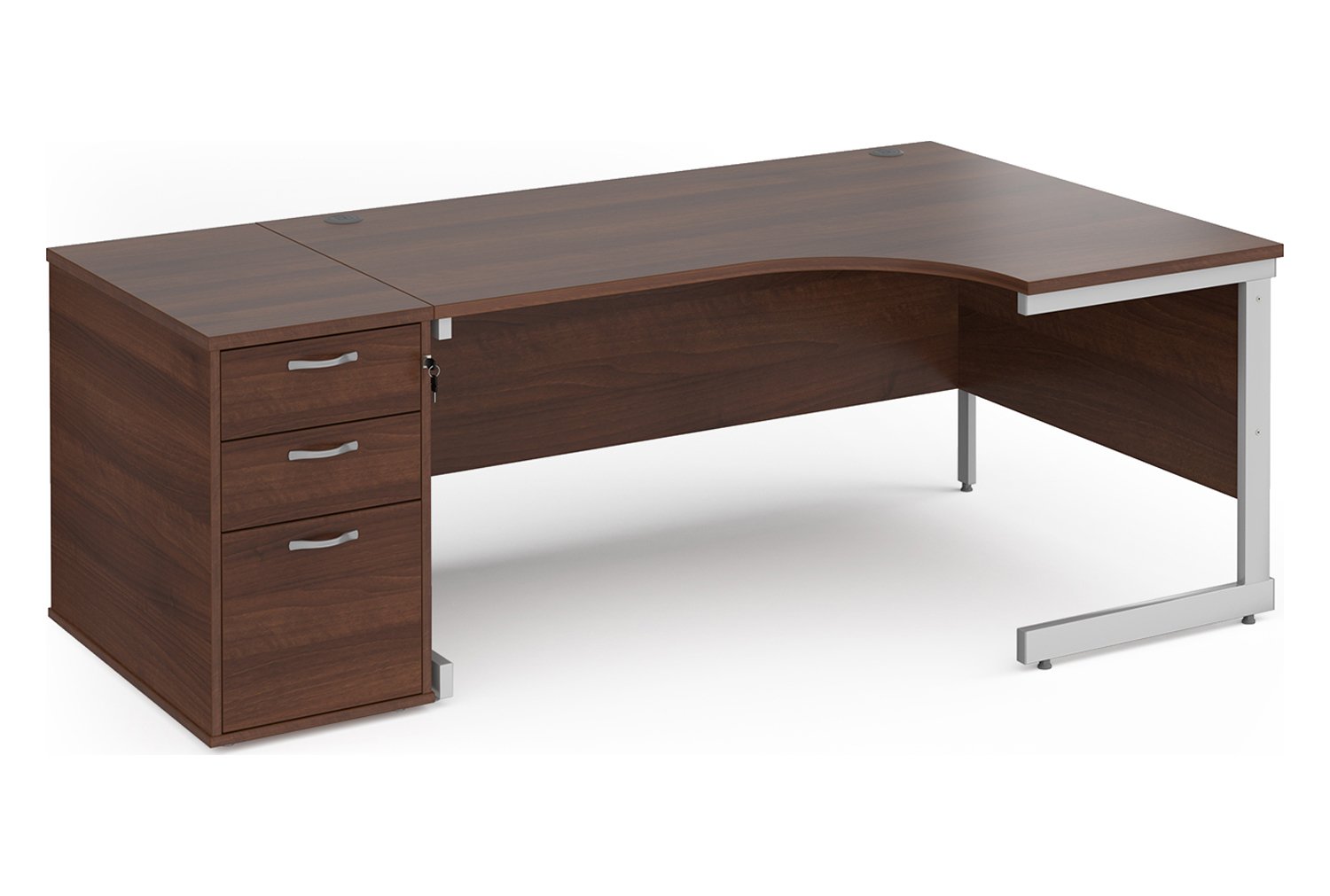 All Walnut Office Desk Bundle Deal 16, 160wx120/80dx73h (cm)