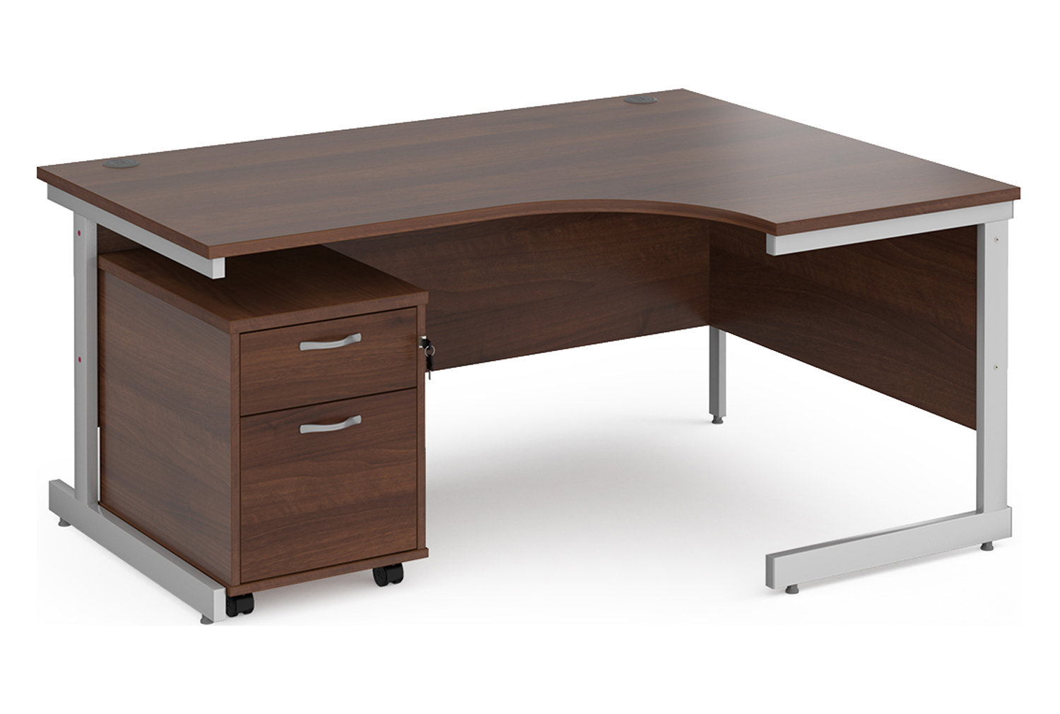 All Walnut Office Desk Bundle Deal 6, Fully Installed