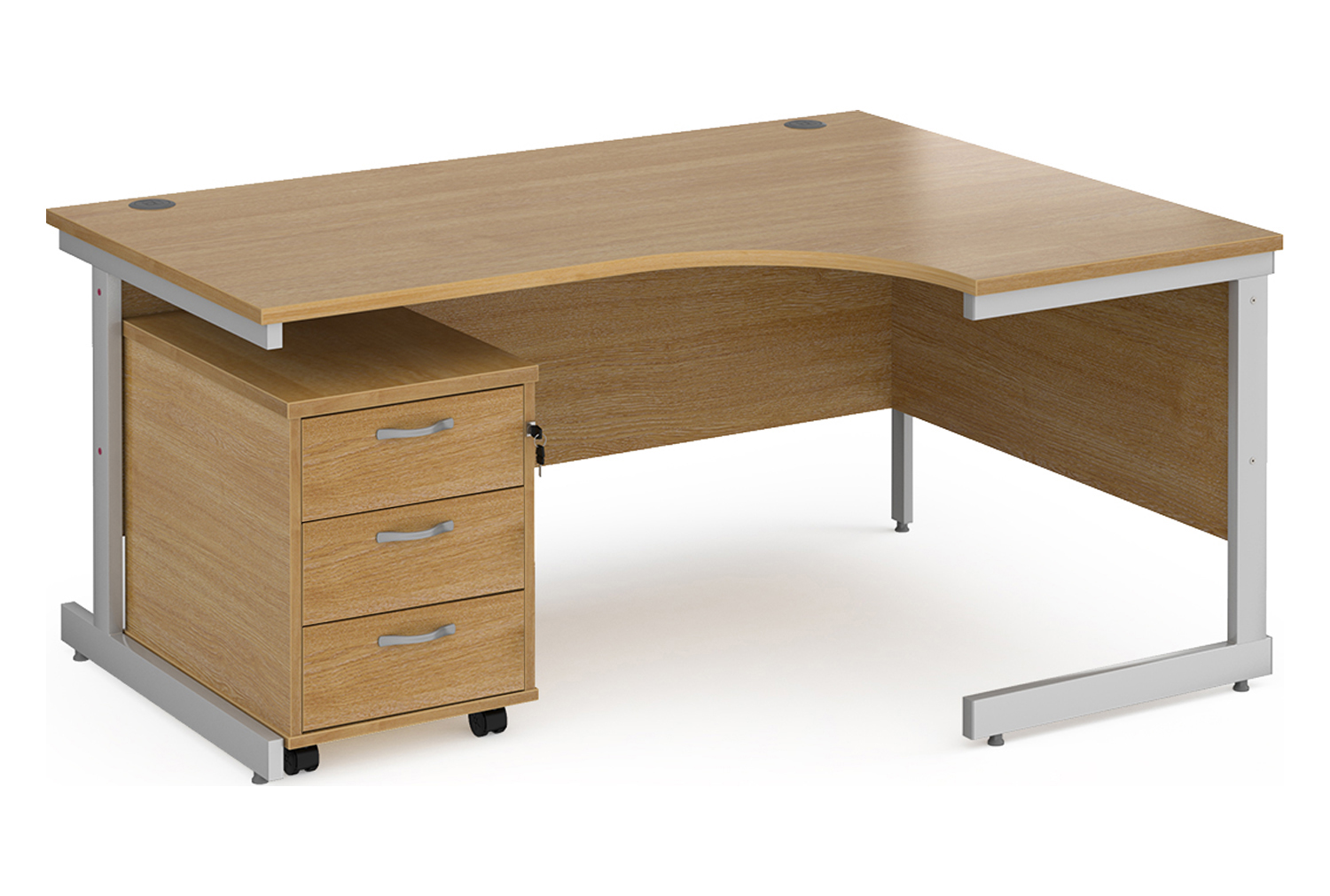 All Oak Office Desk Bundle Deal 8, Fully Installed