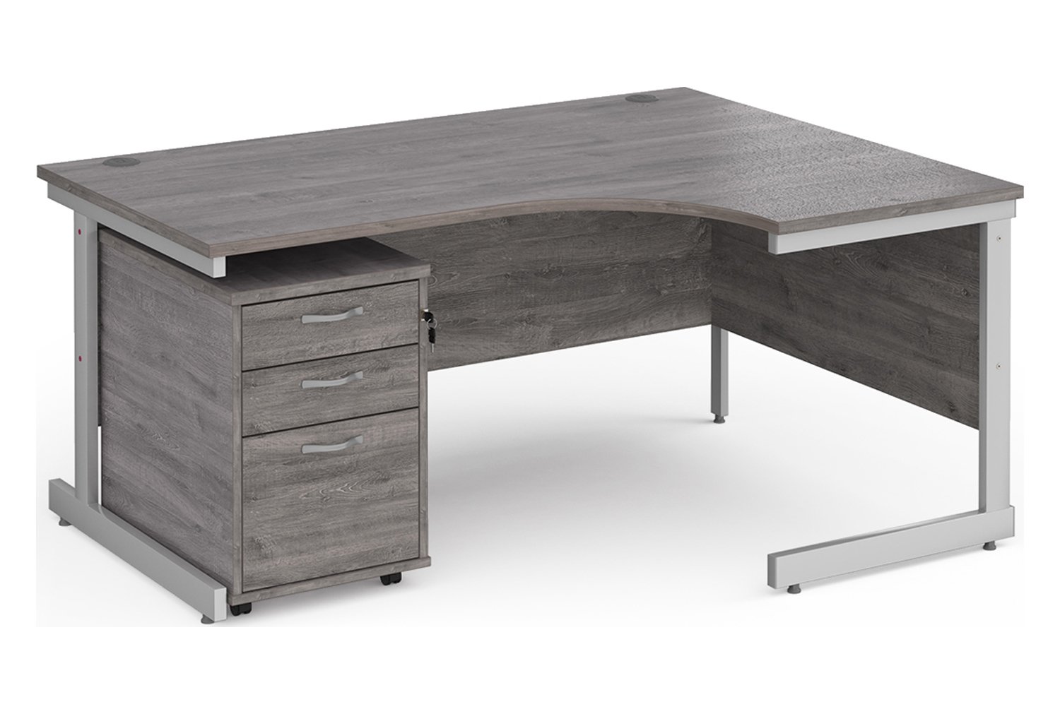 All Grey Oak Office Desk Bundle Deal 10
