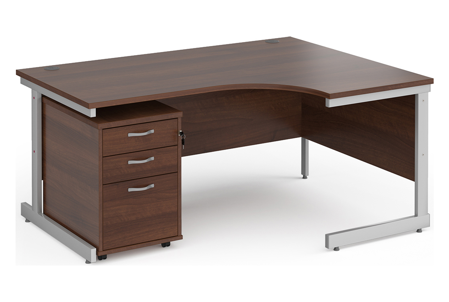 All Walnut Office Desk Bundle Deal 10, Fully Installed