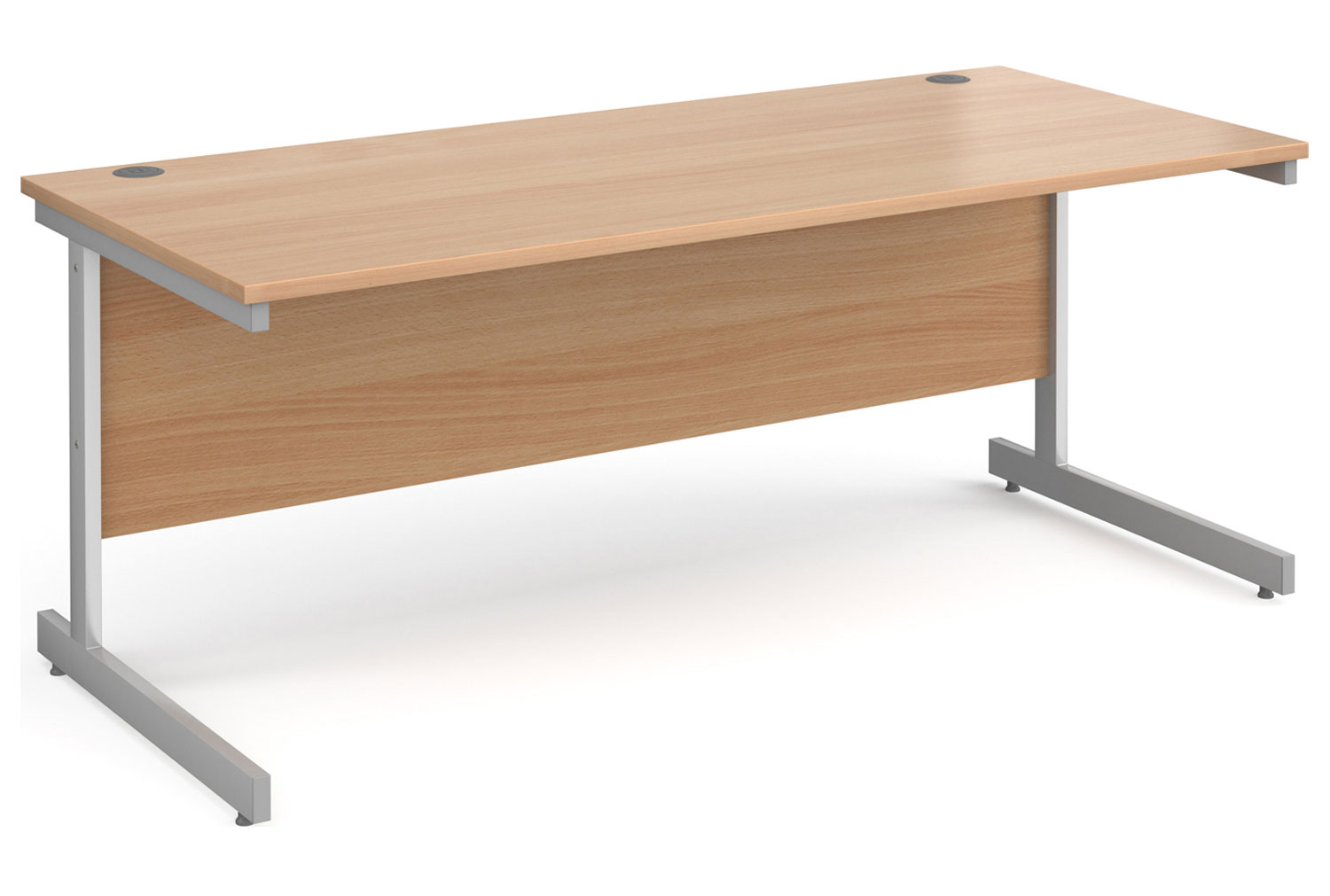 Tully I Rectangular Office Desk, 180wx80dx73h (cm), Beech, Express Delivery