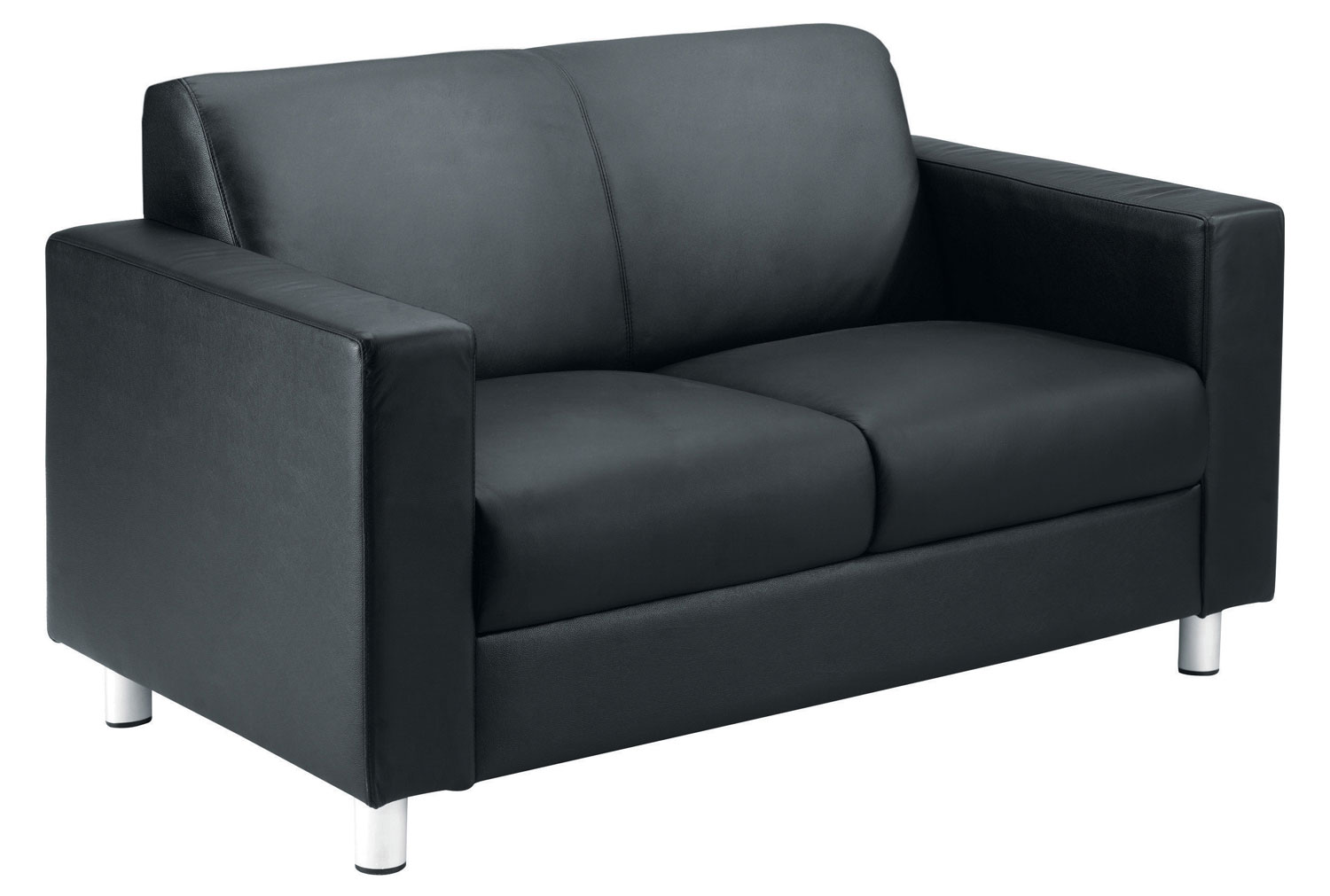Tobins 2 Seater Leather Sofa, Black