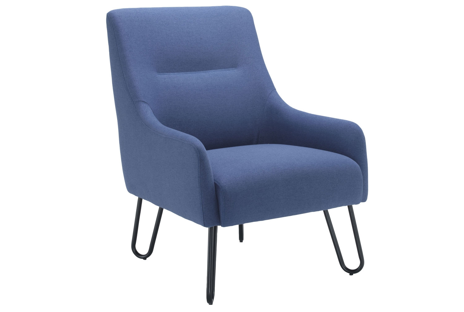 Verde Fabric Reception Chair, Navy, Express Delivery