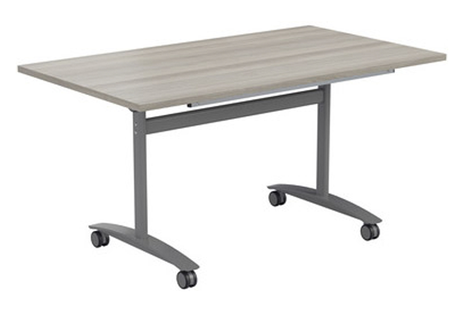 Pivot Rectangular Flip Top Table, 120wx80dx72h (cm), Grey Oak