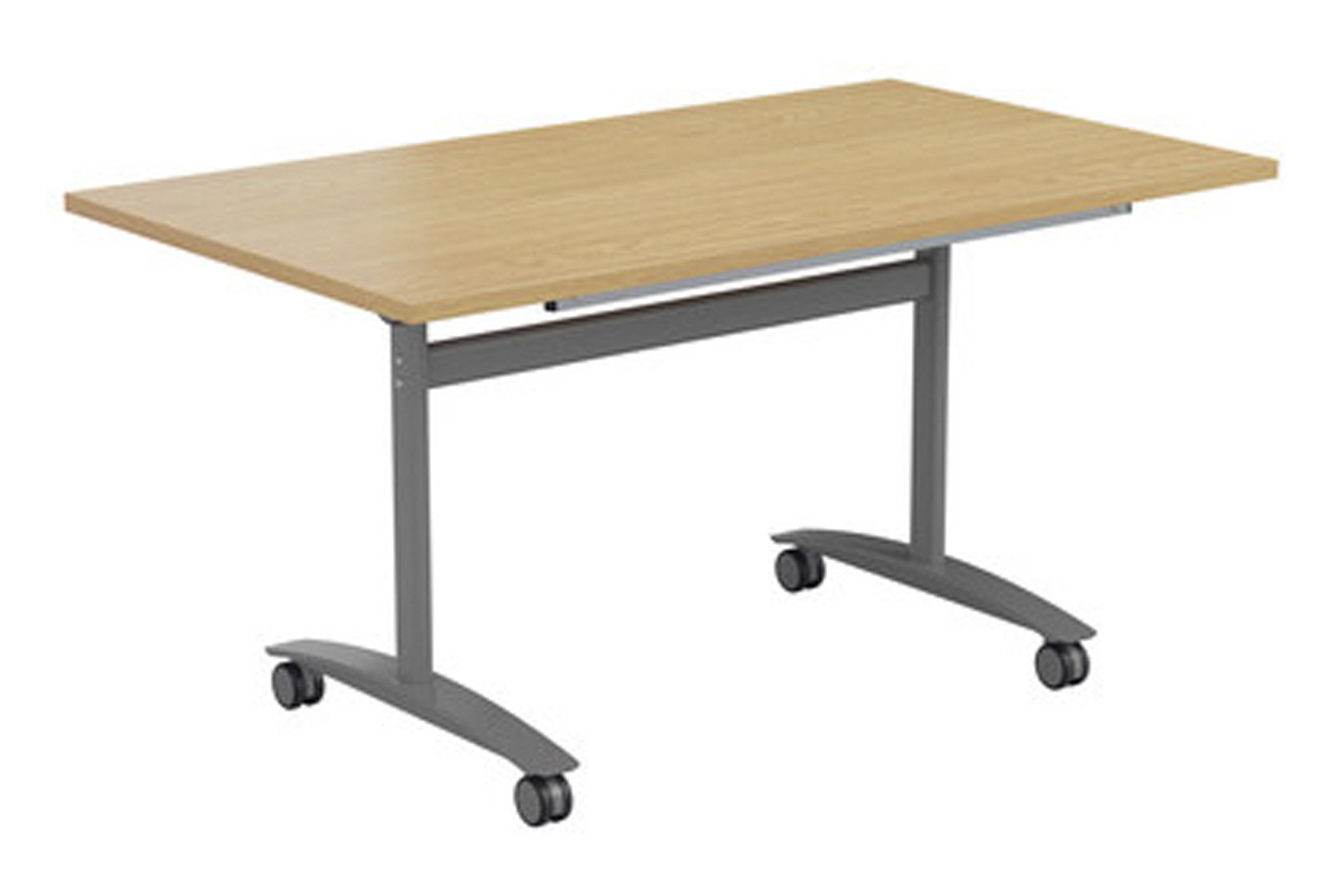 Pivot Rectangular Flip Top Table, 140wx70dx72h (cm), Oak, Fully Installed