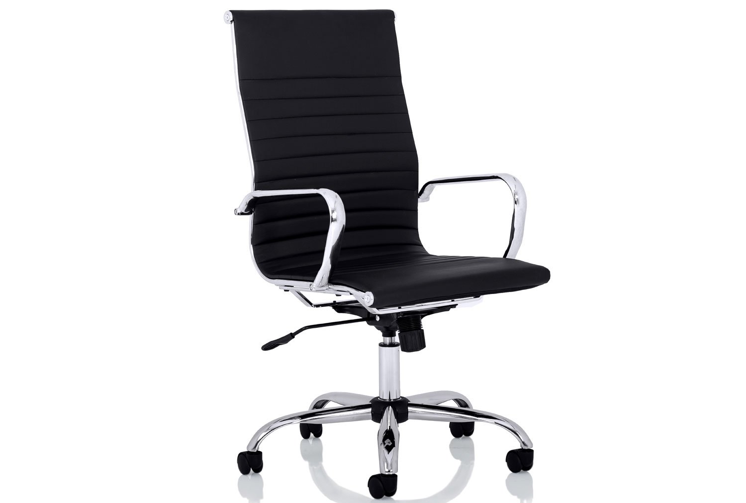 Besos High Back Bonded Leather Executive Office Chair (Black)