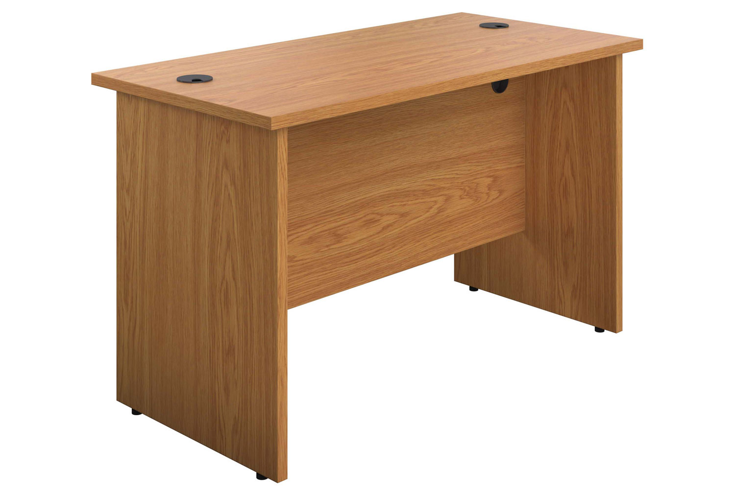 Proteus Panel End Narrow Rectangular Office Desk, 120wx60dx73h (cm), Oak